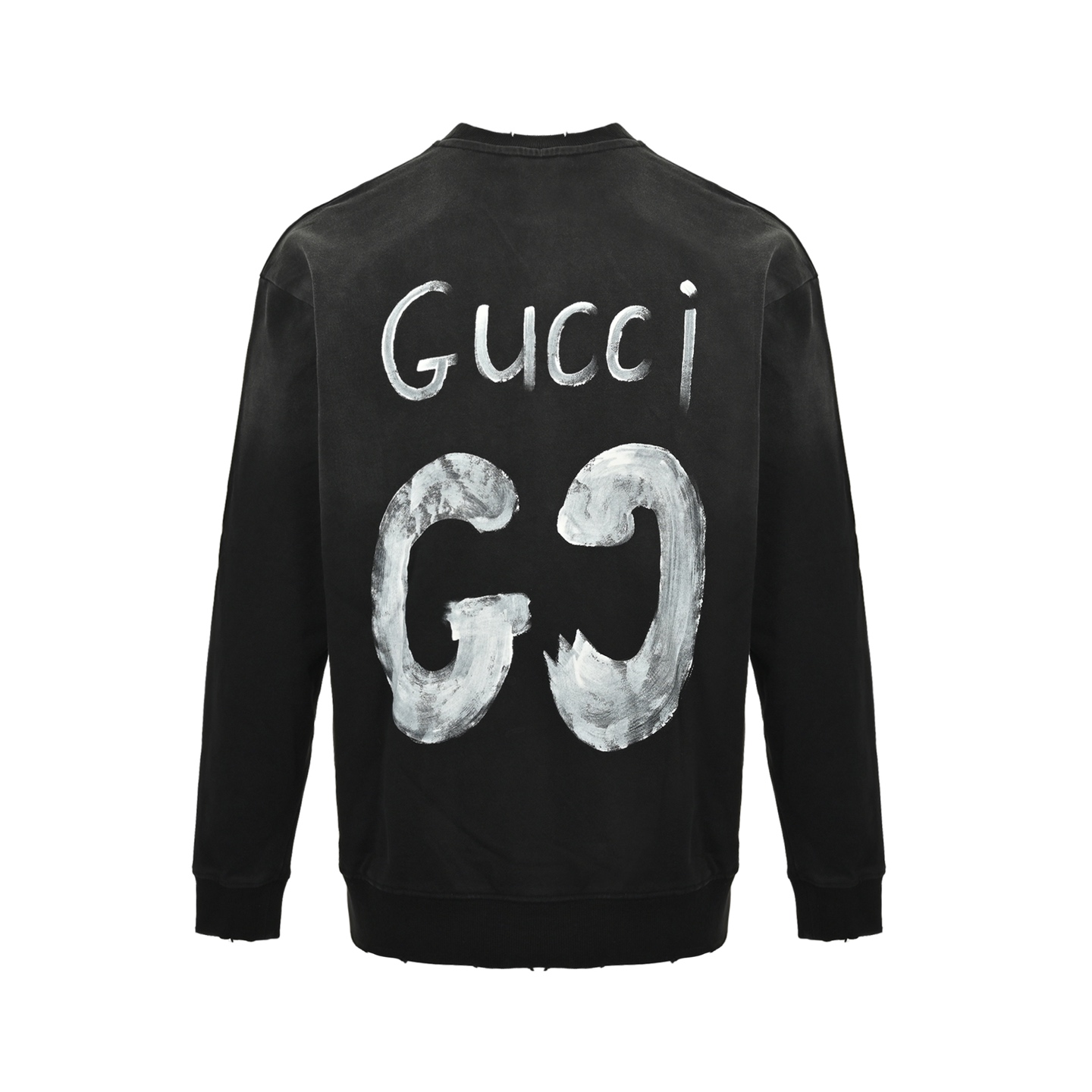 Gucci/古驰 水洗手绘字母圆领卫衣