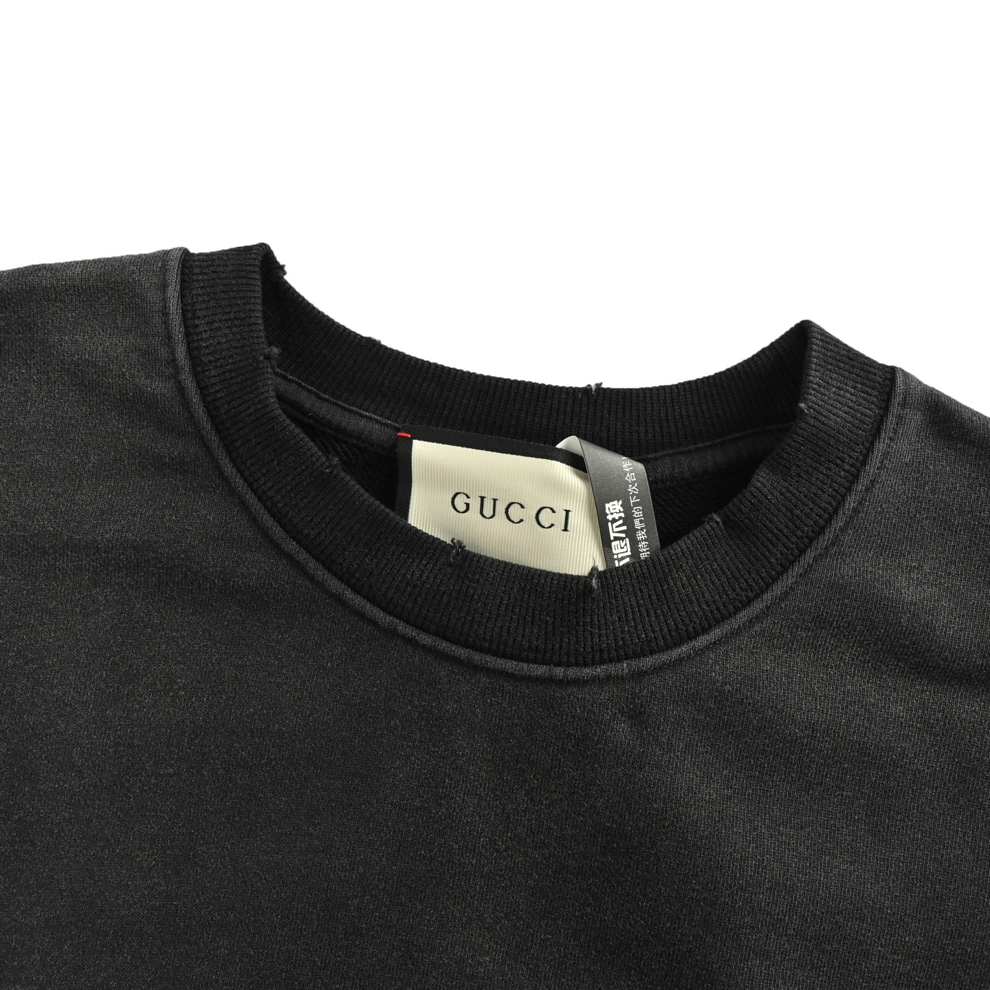 Gucci/古驰 水洗手绘字母圆领卫衣