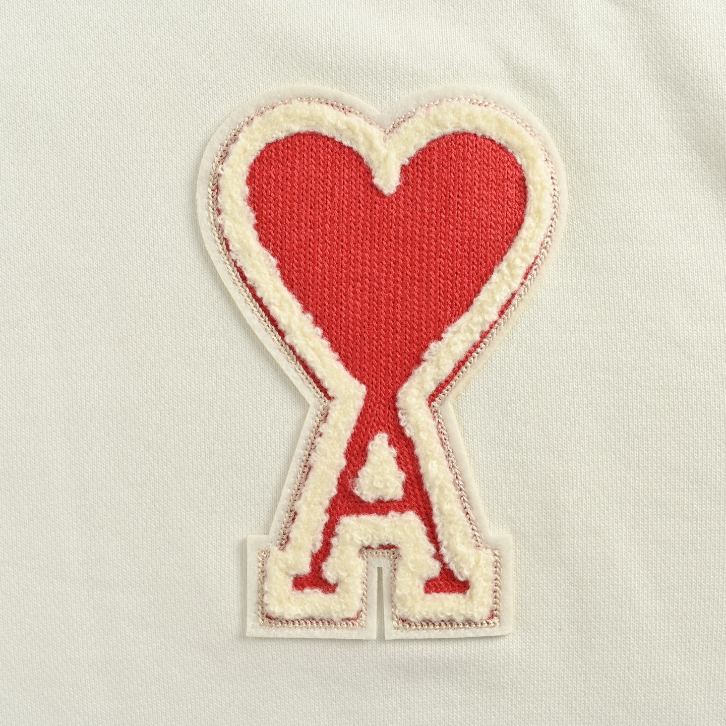 Ami Paris 大爱心章仔刺绣圆领卫衣