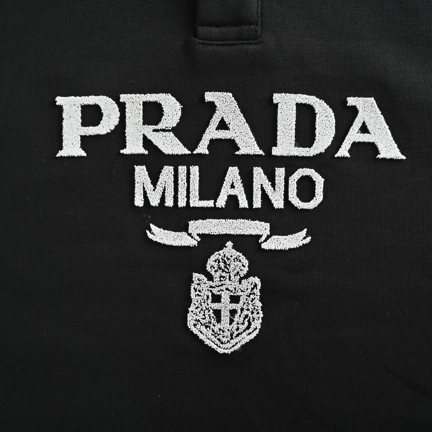 Prada/普拉达 25Fw 毛巾绣logo翻领卫衣 Prada/普拉达 25Fw 毛巾绣logo翻领卫衣