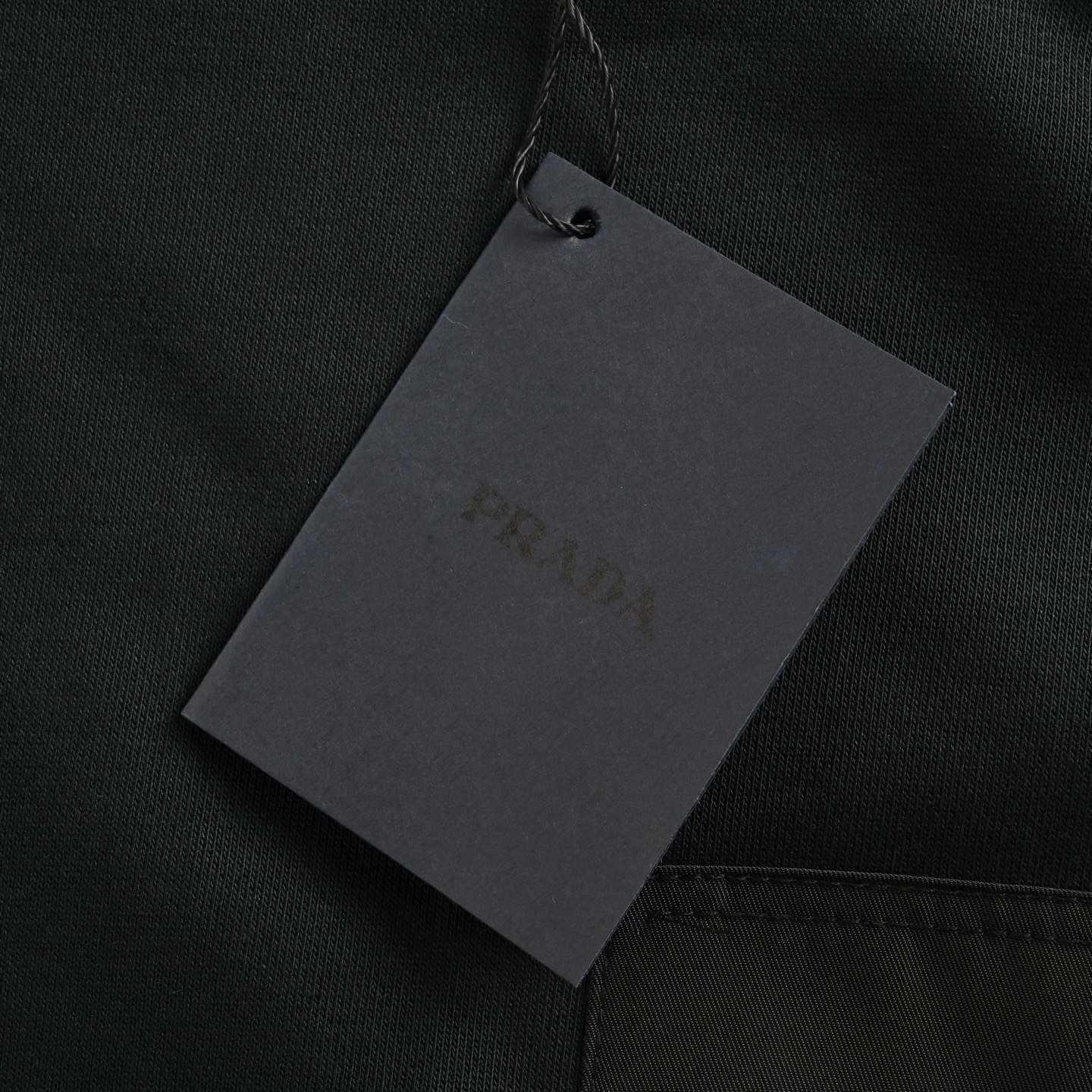 Prada/普拉达 口袋三角标尼龙拼接圆领卫衣