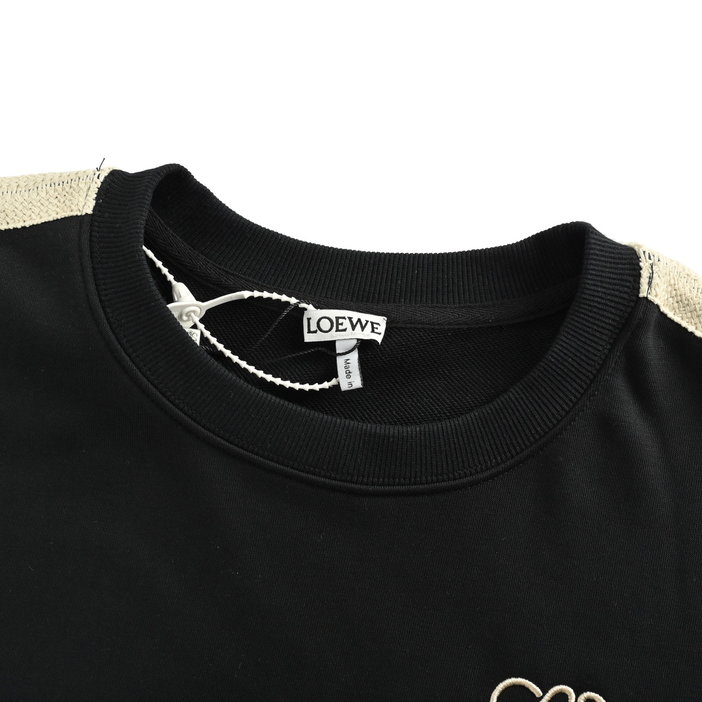 Loewe/罗意威 刺绣徽标编花织带圆领卫衣-Chinese UA Cheap High Quatity Brand Clothes Bags handbags Sneakers wholesale wholesaler seller from China Factory suppliers Fashion Clothing Shoes best Quality Beautiful Price Loewe/罗意威 刺绣徽标编花织带圆领卫衣