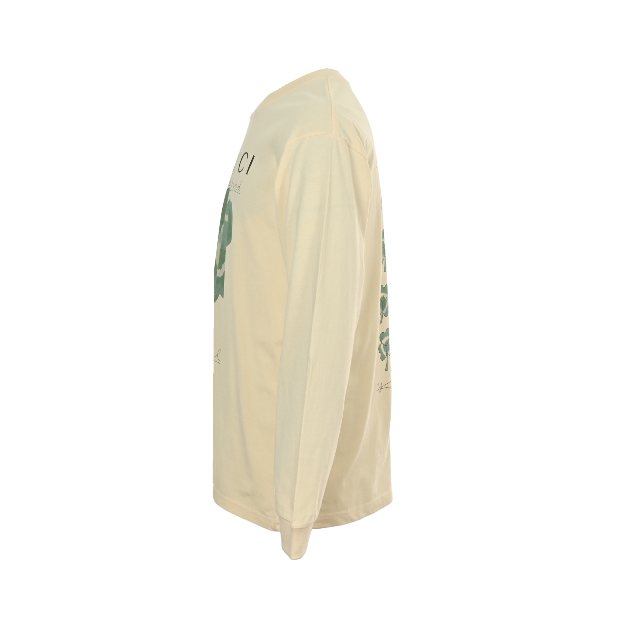 Gucci/古驰 25Fw 爱心叶片植物印花长袖T恤