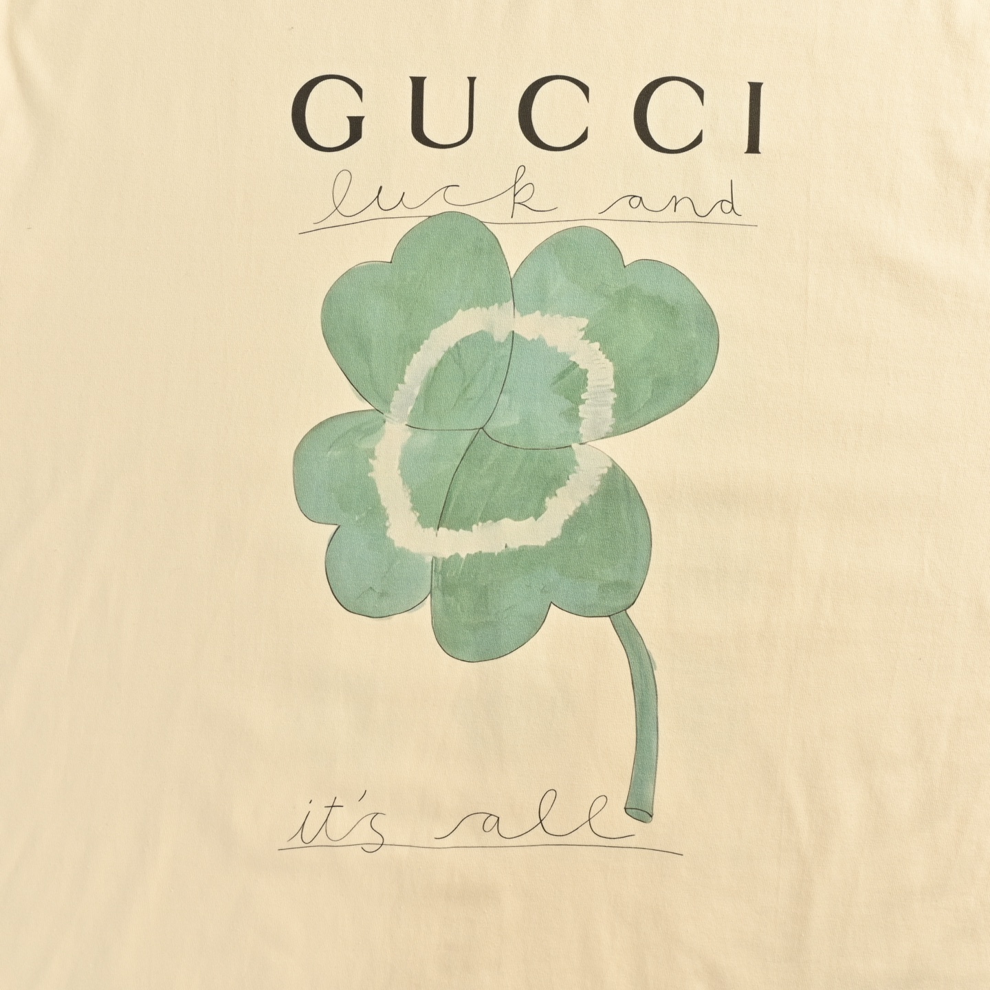 Gucci/古驰 25Fw 爱心叶片植物印花长袖T恤