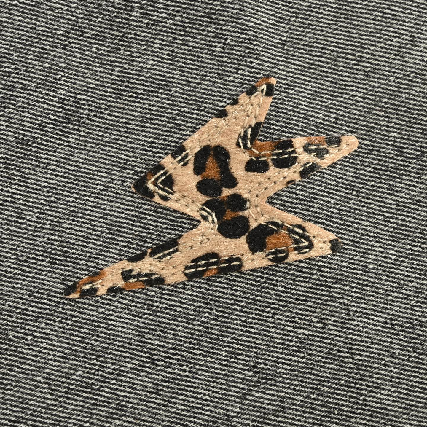 Amexnocap* 闪电牛 新款香港限定彩色拼皮满印水洗牛仔裤