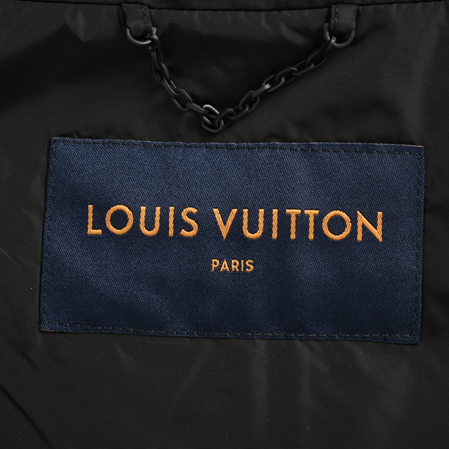 LouisVuitton/路易威登 满印拼接连帽外套黑色