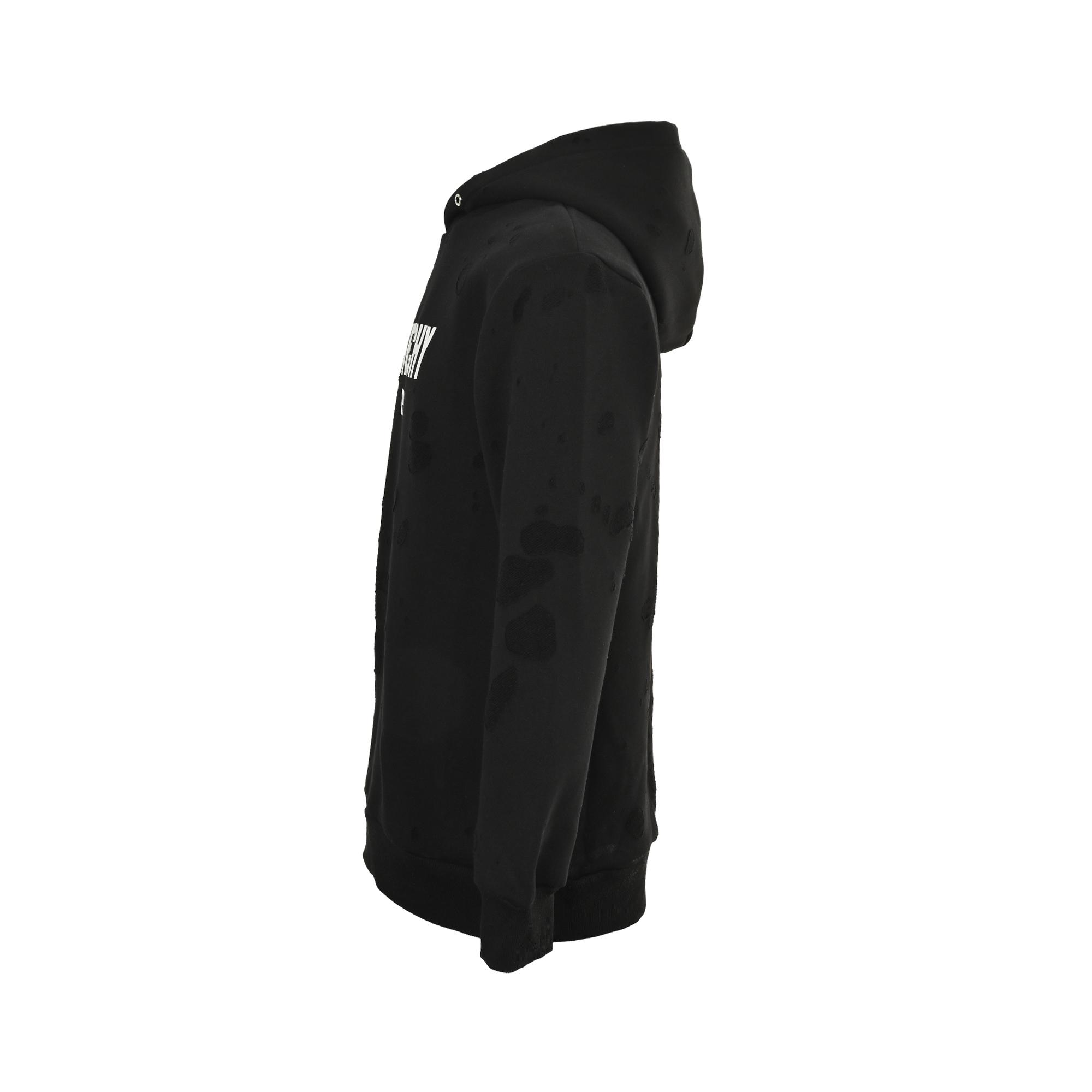 GIVENCHY/纪梵希 烧花字母印花破洞连帽卫衣