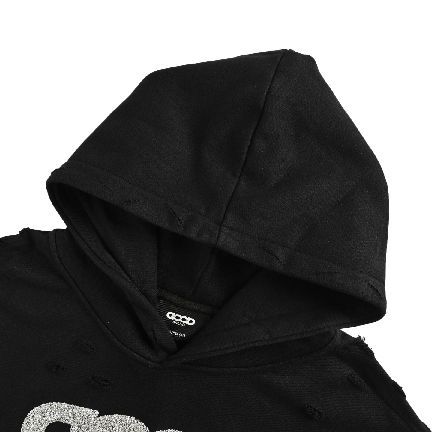 GOOD BRAND 25ss 烫钻字母logo连帽卫衣黑色 白色 粉色-Chinese UA Cheap High Quatity Brand Clothes Bags handbags Sneakers wholesale wholesaler seller from China Factory suppliers Fashion Clothing Shoes best Quality Beautiful Price GOOD BRAND 25ss 烫钻字母logo连帽卫衣黑色 白色 粉色