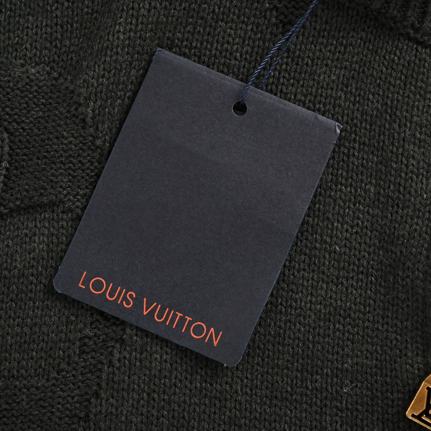 Louis Vuitton/路易威登 24Fw 暗纹提花半拉链毛衣