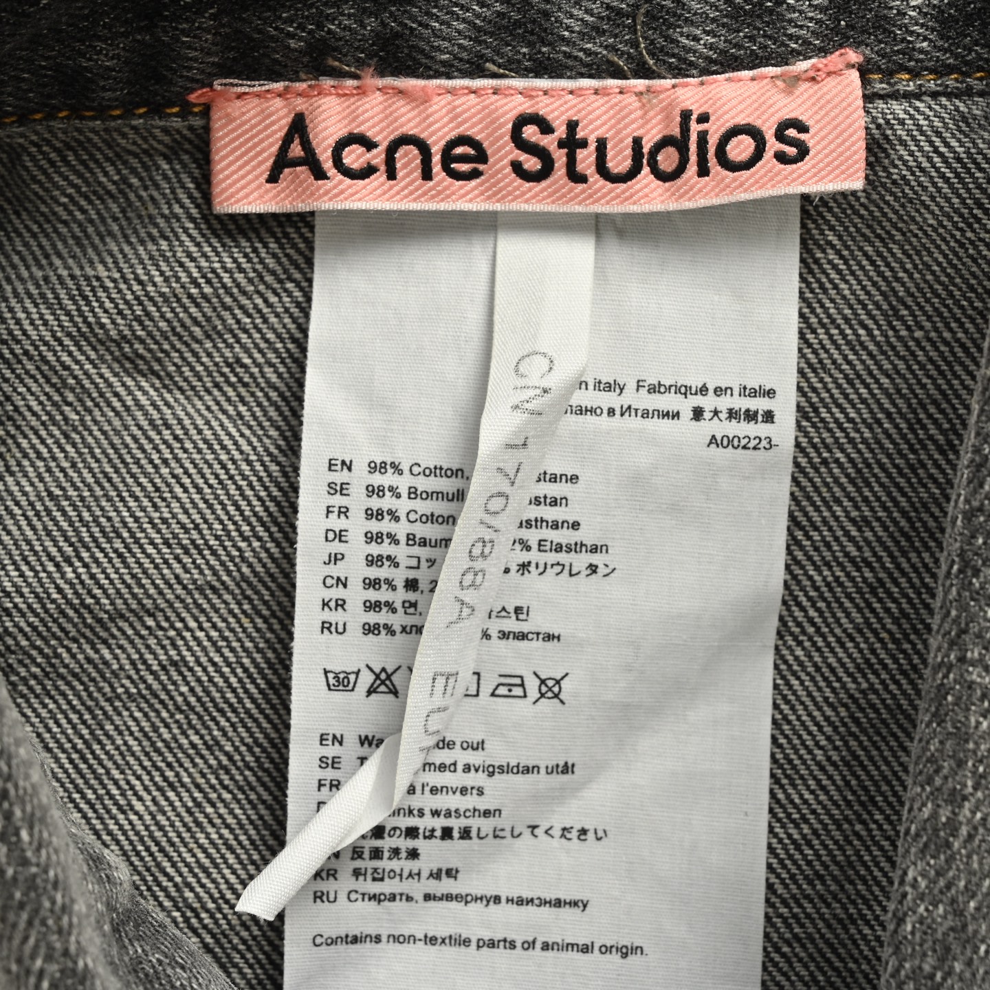 Acne Studios 25Fw 水洗泼墨牛仔外套-Chinese UA Cheap High Quatity Brand Clothes Bags handbags Sneakers wholesale wholesaler seller from China Factory suppliers Fashion Clothing Shoes best Quality Beautiful Price Acne Studios 25Fw 水洗泼墨牛仔外套