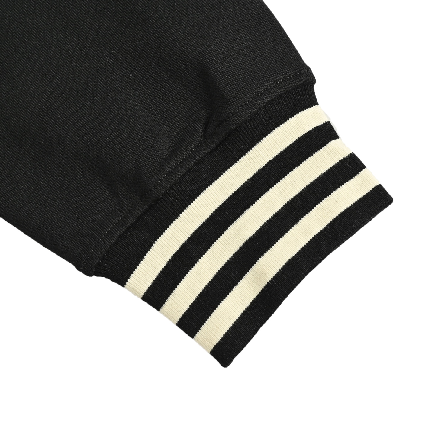 Prada/普拉达 25Fw 徽标刺绣袖口条纹连帽卫衣黑色 杏色-Chinese UA Cheap High Quatity Brand Clothes Bags handbags Sneakers wholesale wholesaler seller from China Factory suppliers Fashion Clothing Shoes best Quality Beautiful Price Prada/普拉达 25Fw 徽标刺绣袖口条纹连帽卫衣黑色 杏色