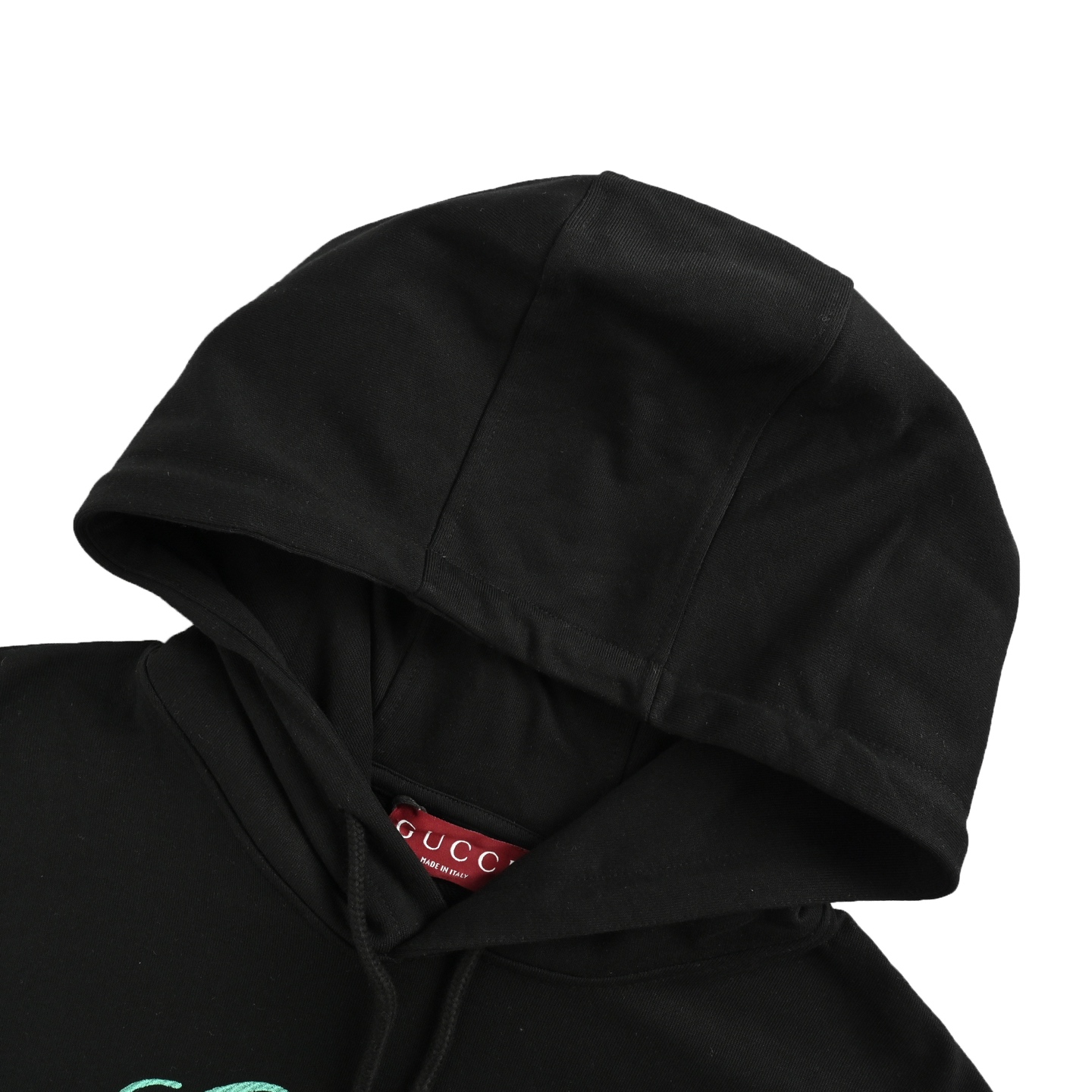 Gucci/古驰 25Fw 签名字母logo刺绣连帽卫衣杏色 黑色