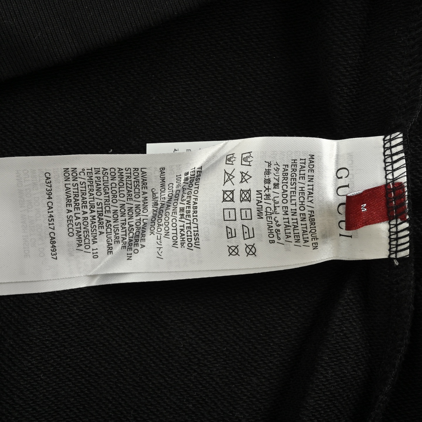 Gucci/古驰 25Fw 签名字母logo刺绣连帽卫衣杏色 黑色