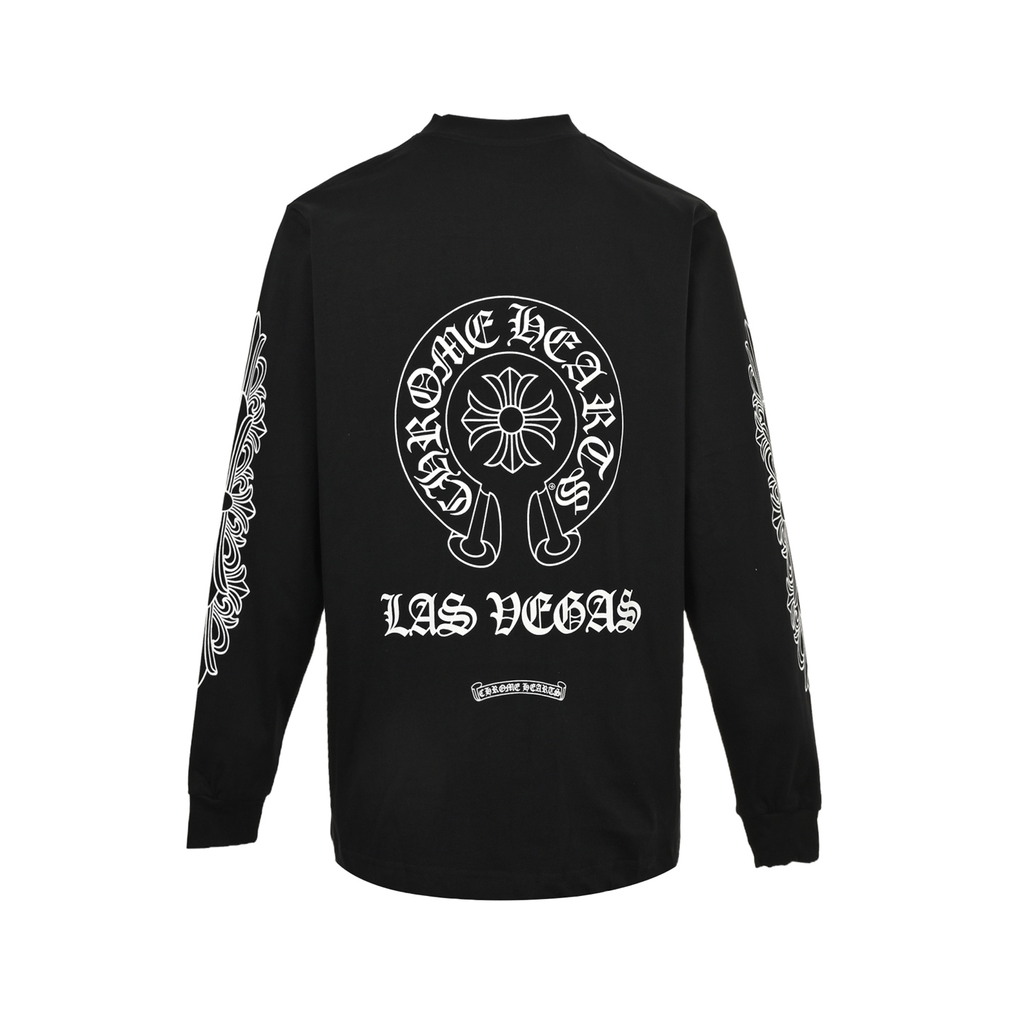 Chrome hearts/克罗心 马蹄梵文印花长袖 黑色/白色