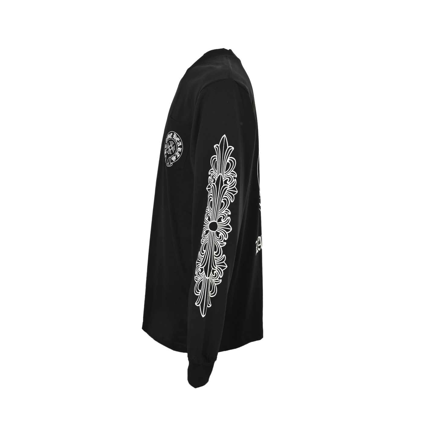 Chrome hearts/克罗心 马蹄梵文印花长袖 黑色/白色