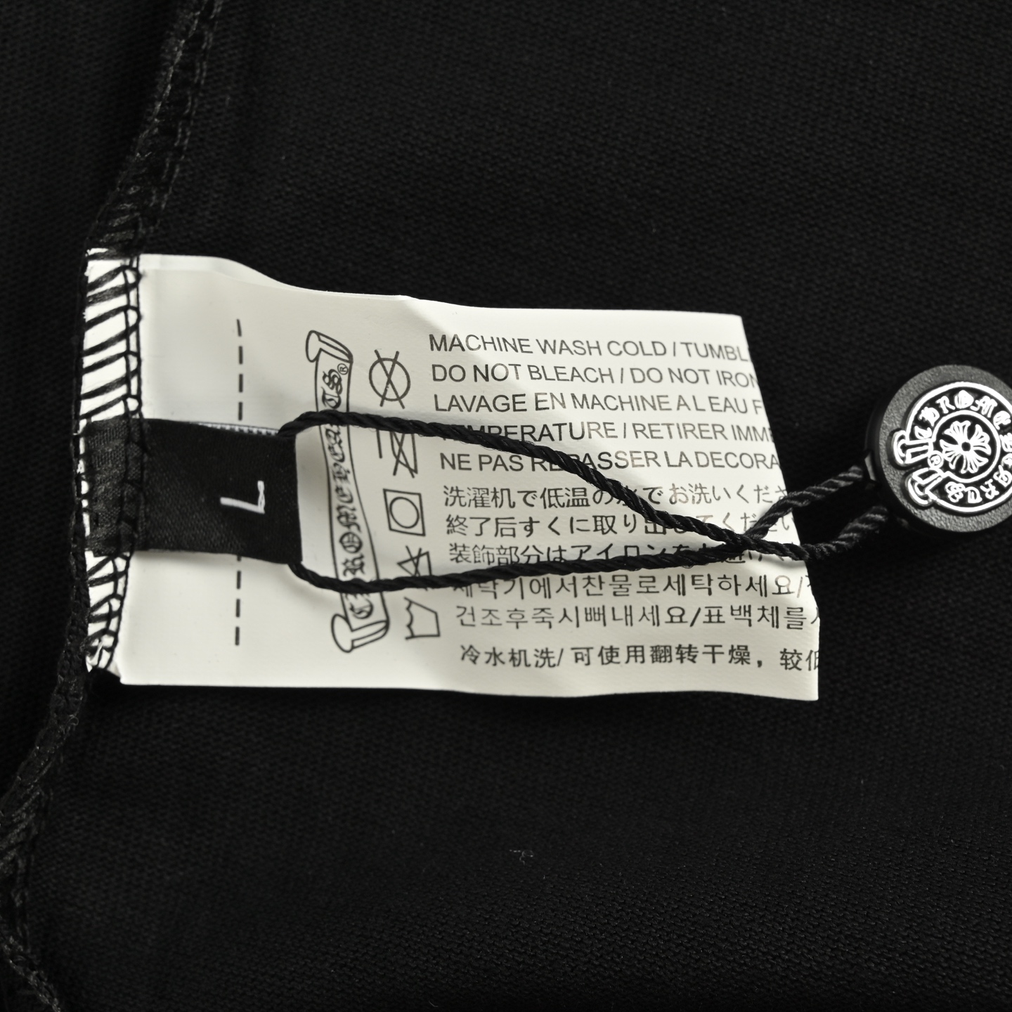 Chrome hearts/克罗心 马蹄梵文印花长袖 黑色/白色