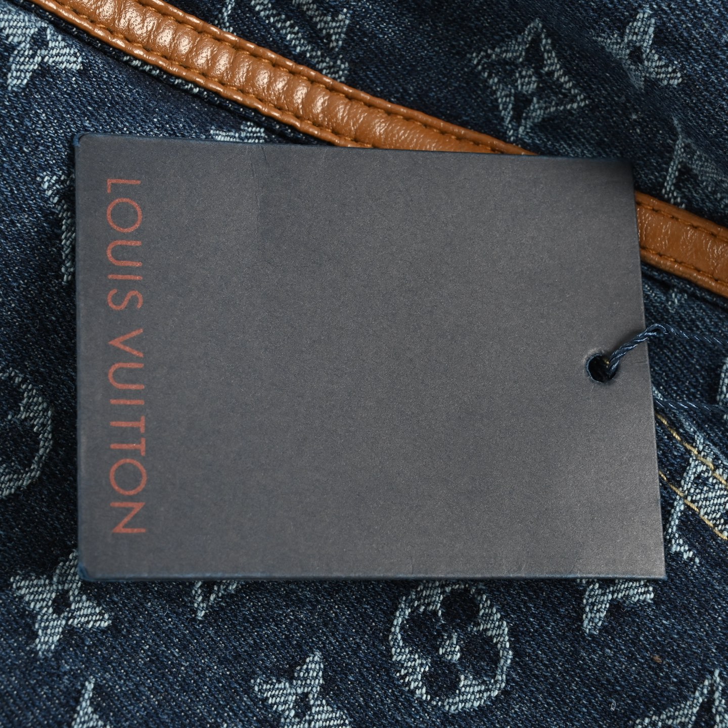 Louis Vuitton/路易威登 25Fw 老花提花皮边牛仔裤 Louis Vuitton/路易威登 25Fw 老花提花皮边牛仔裤