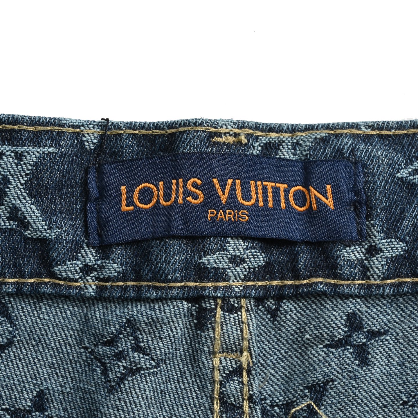Louis Vuitton/路易威登 25Fw 老花提花皮边牛仔裤 Louis Vuitton/路易威登 25Fw 老花提花皮边牛仔裤