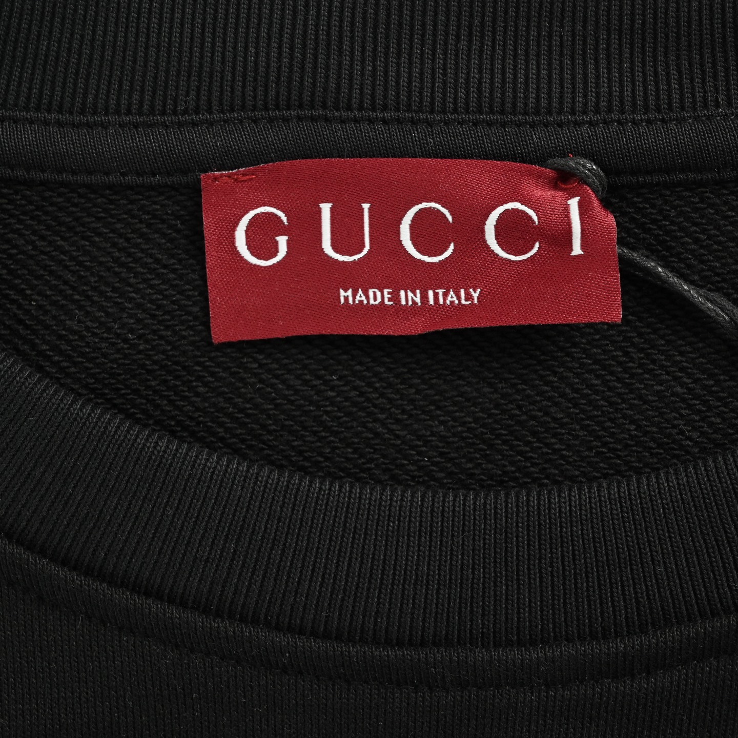 Gucci/古驰 红绿腰带logo刺绣圆领卫衣 杏色 黑色