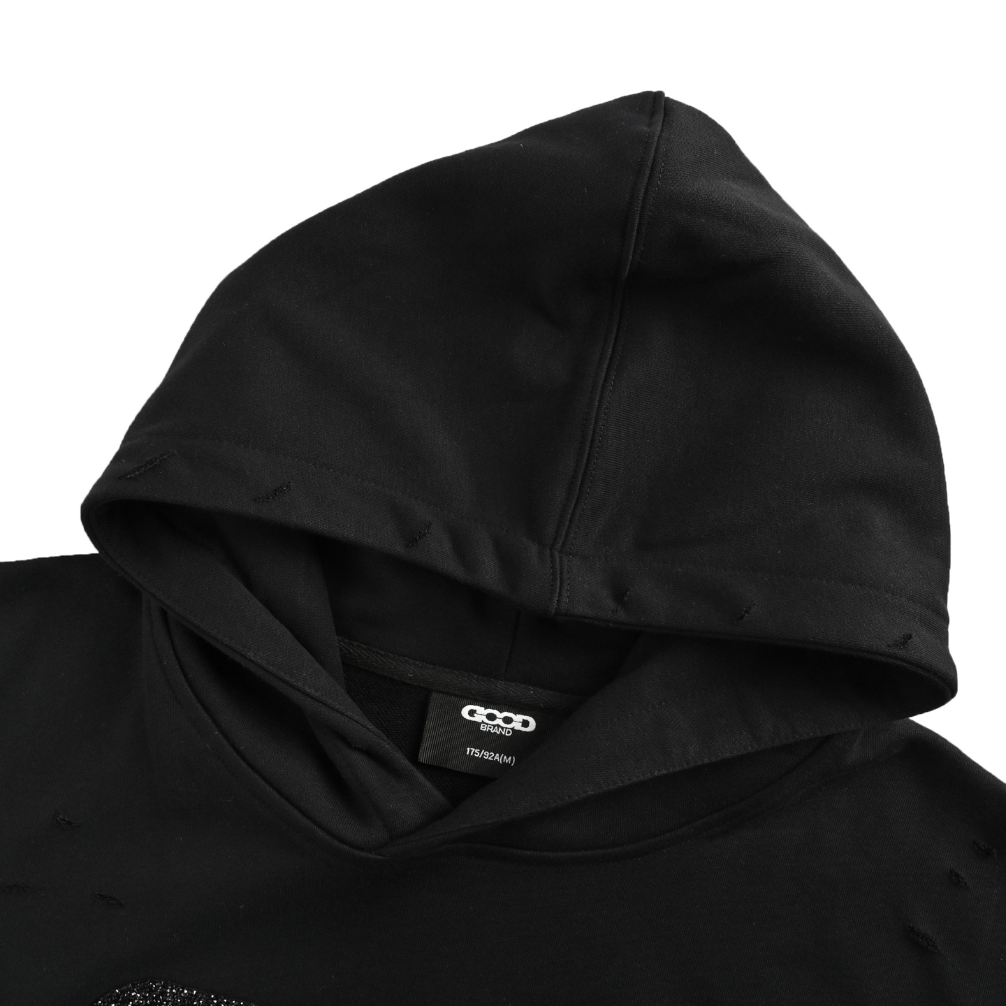 GOOD BRAND 25ss 烫钻字母logo连帽卫衣白色 黑色 粉色