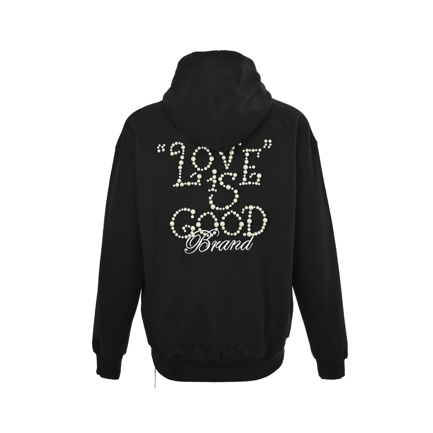 GOOD BRAND 25ss Love is good珍珠字母连帽卫衣黑色 藏青色