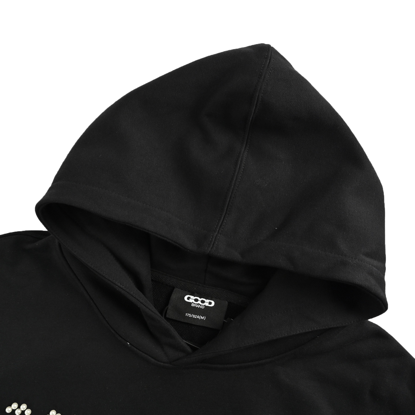 GOOD BRAND 25ss Love is good珍珠字母连帽卫衣黑色 藏青色