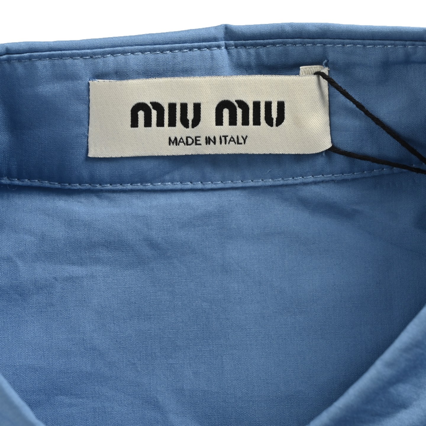 Miu Miu/缪缪 25Fw 刺绣小标蓝色衬衫 Miu Miu/缪缪 25Fw 刺绣小标蓝色衬衫