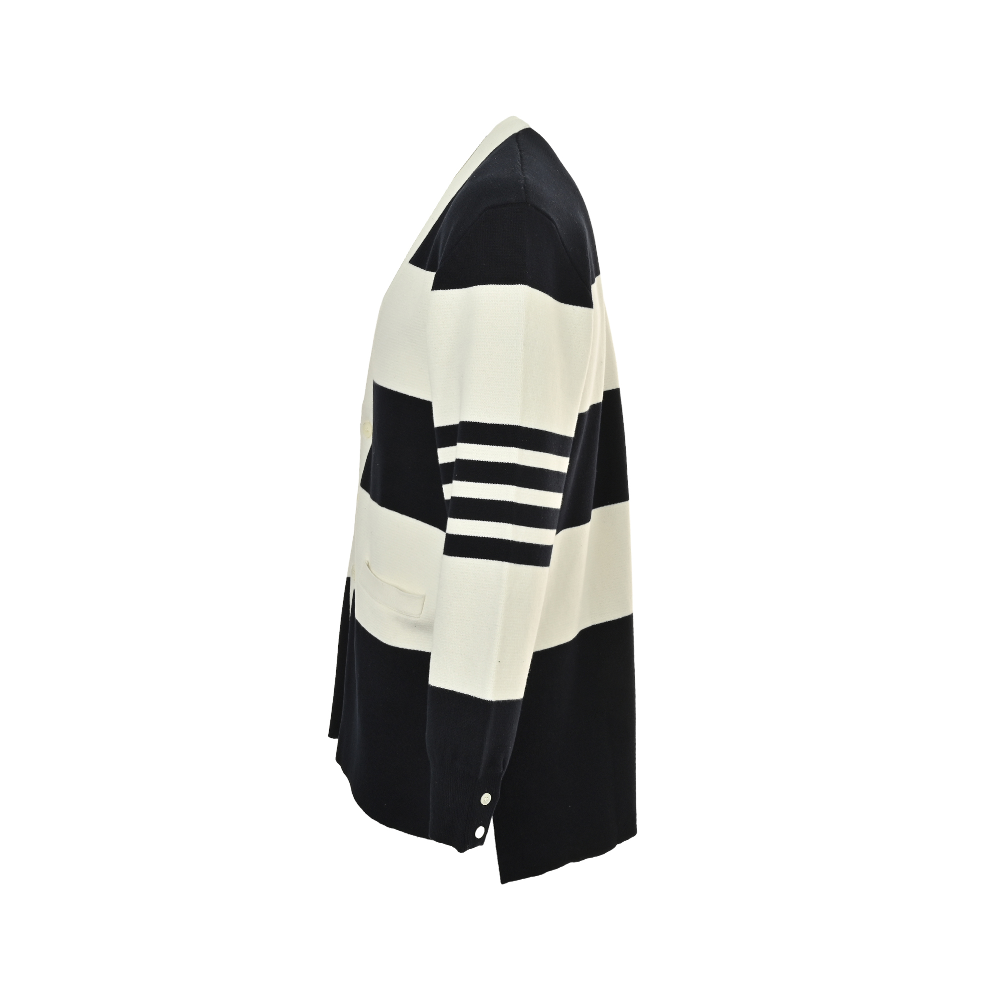 Thom Browne/汤姆布朗 25Fw 宽条纹针织毛衣开衫-Chinese UA Cheap High Quatity Brand Clothes Bags handbags Sneakers wholesale wholesaler seller from China Factory suppliers Fashion Clothing Shoes best Quality Beautiful Price Thom Browne/汤姆布朗 25Fw 宽条纹针织毛衣开衫