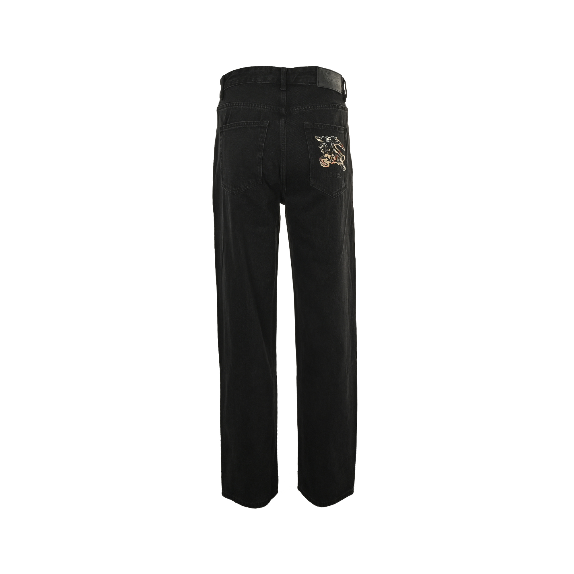 Burberry/巴宝莉 25ss 后袋格纹战马牛仔裤