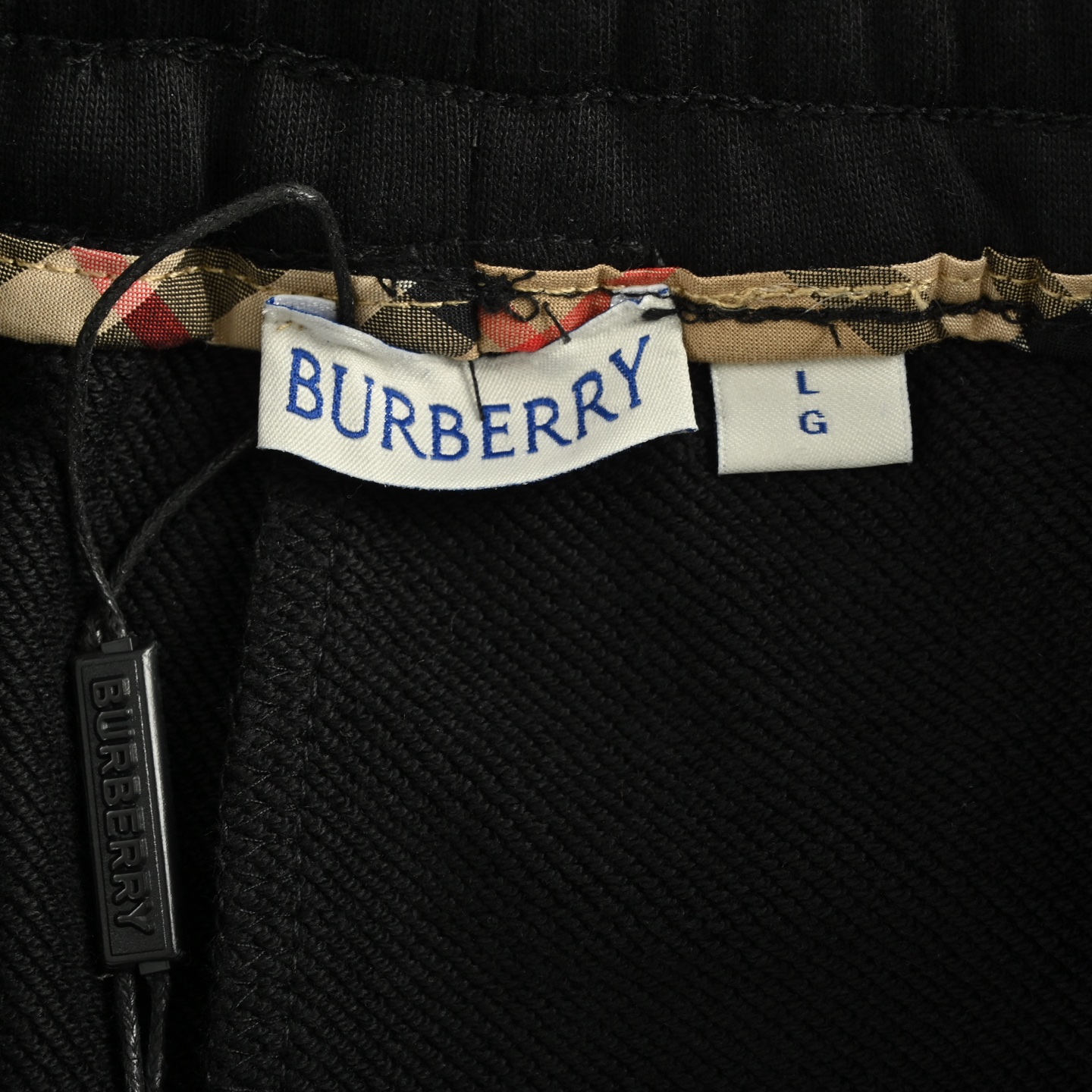 Burberry/巴宝莉 侧边压胶logo字母格纹长裤 黑色 灰色-Chinese UA Cheap High Quatity Brand Clothes Bags handbags Sneakers wholesale wholesaler seller from China Factory suppliers Fashion Clothing Shoes best Quality Beautiful Price Burberry/巴宝莉 侧边压胶logo字母格纹长裤 黑色 灰色