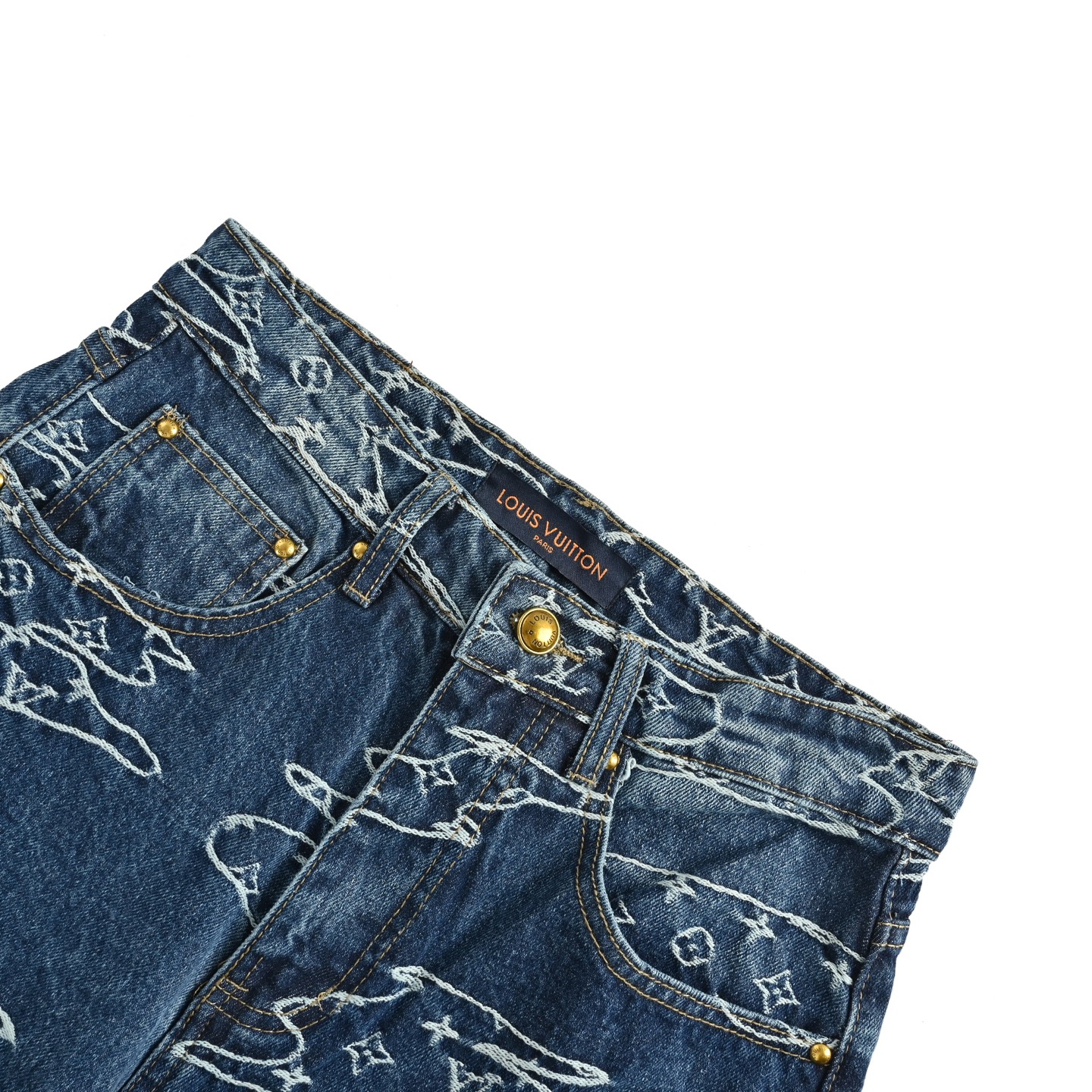 Louis Vuitton/路易威登 Nigo联名老花重工提花牛仔裤-Chinese UA Cheap High Quatity Brand Clothes Bags handbags Sneakers wholesale wholesaler seller from China Factory suppliers Fashion Clothing Shoes best Quality Beautiful Price Louis Vuitton/路易威登 Nigo联名老花重工提花牛仔裤