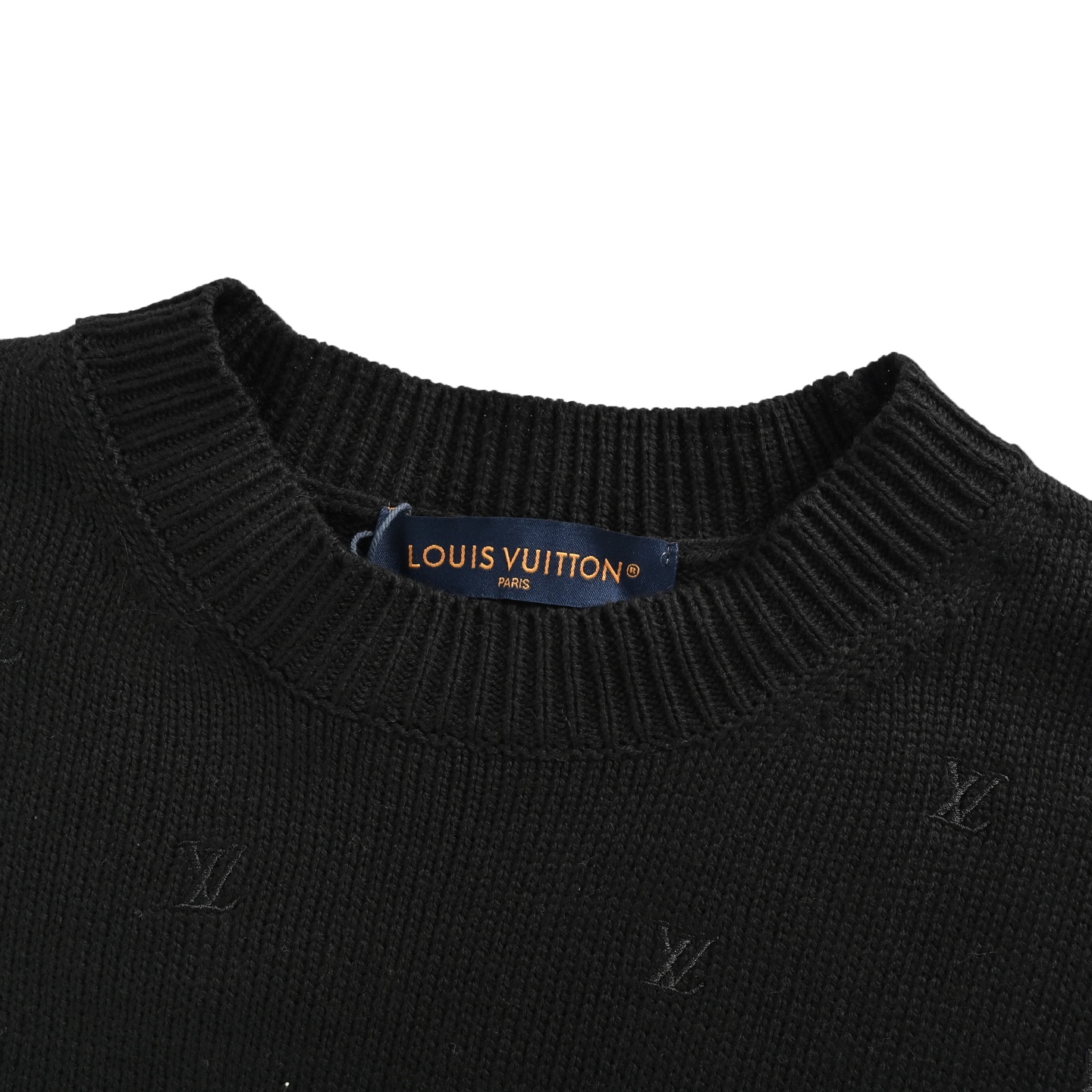 Louis Vuitton/路易威登 25Fw 全幅老花小标刺绣圆领毛衣 Louis Vuitton/路易威登 25Fw 全幅老花小标刺绣圆领毛衣