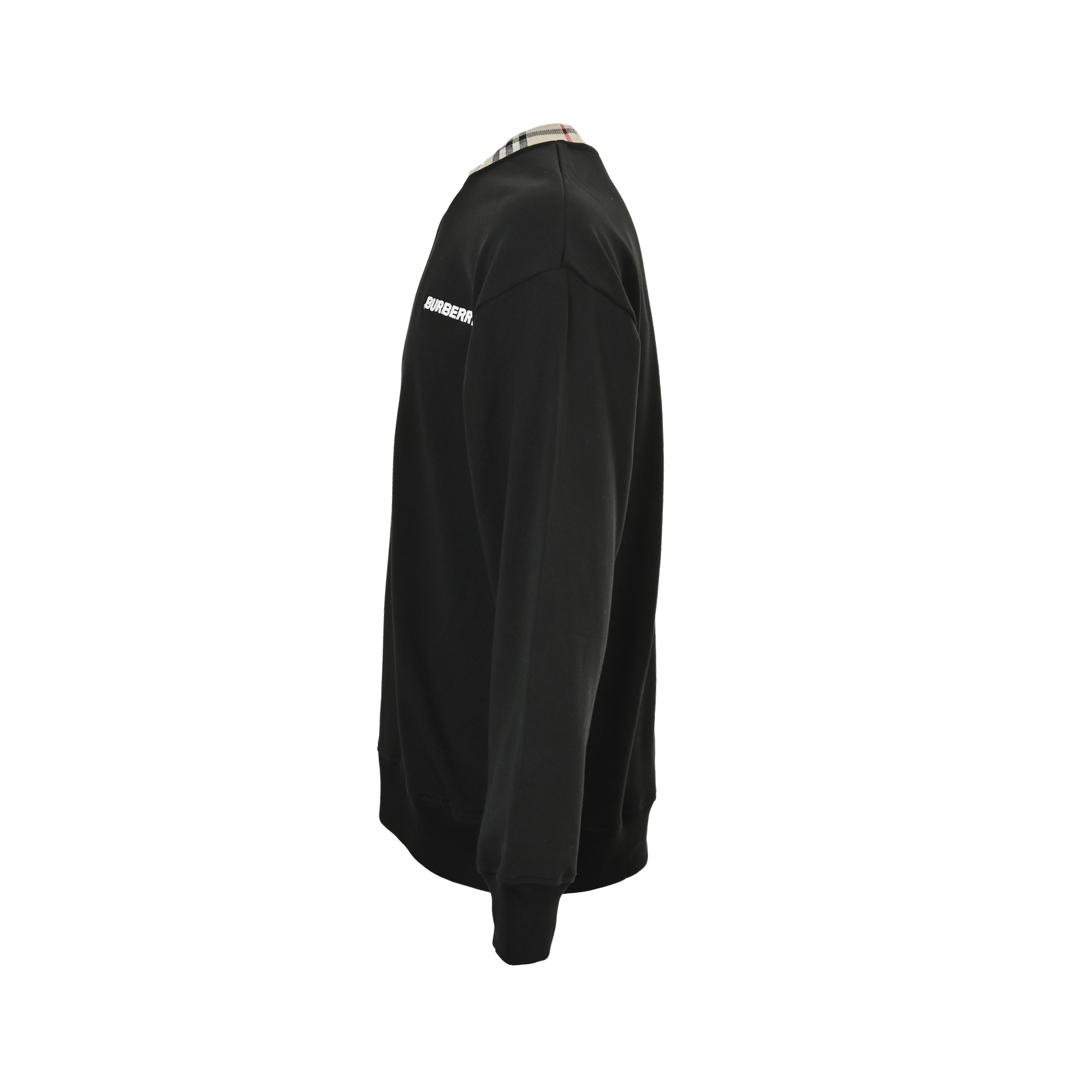 Burberry/巴宝莉 25Fw 格纹领口拼接刺绣小标圆领卫衣-Chinese UA Cheap High Quatity Brand Clothes Bags handbags Sneakers wholesale wholesaler seller from China Factory suppliers Fashion Clothing Shoes best Quality Beautiful Price Burberry/巴宝莉 25Fw 格纹领口拼接刺绣小标圆领卫衣