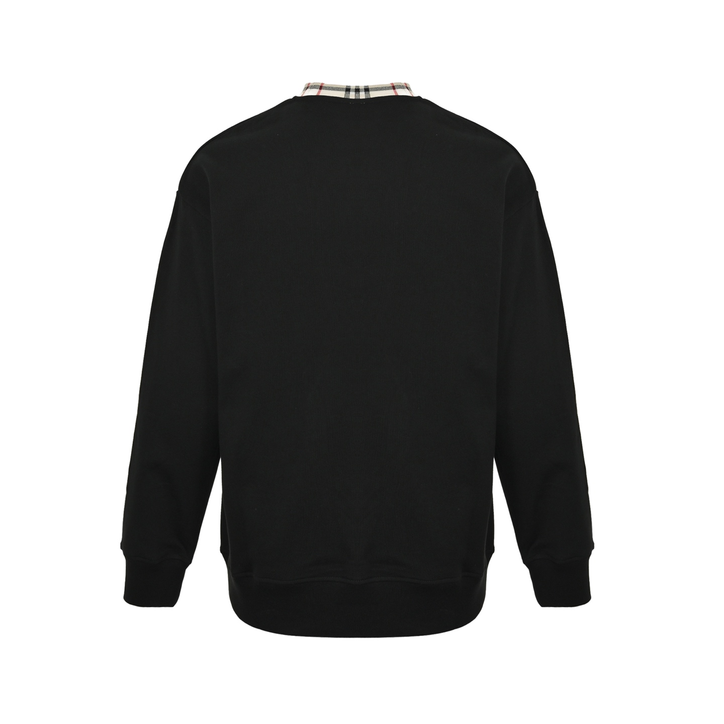 Burberry/巴宝莉 25Fw 格纹领口拼接刺绣小标圆领卫衣-Chinese UA Cheap High Quatity Brand Clothes Bags handbags Sneakers wholesale wholesaler seller from China Factory suppliers Fashion Clothing Shoes best Quality Beautiful Price Burberry/巴宝莉 25Fw 格纹领口拼接刺绣小标圆领卫衣