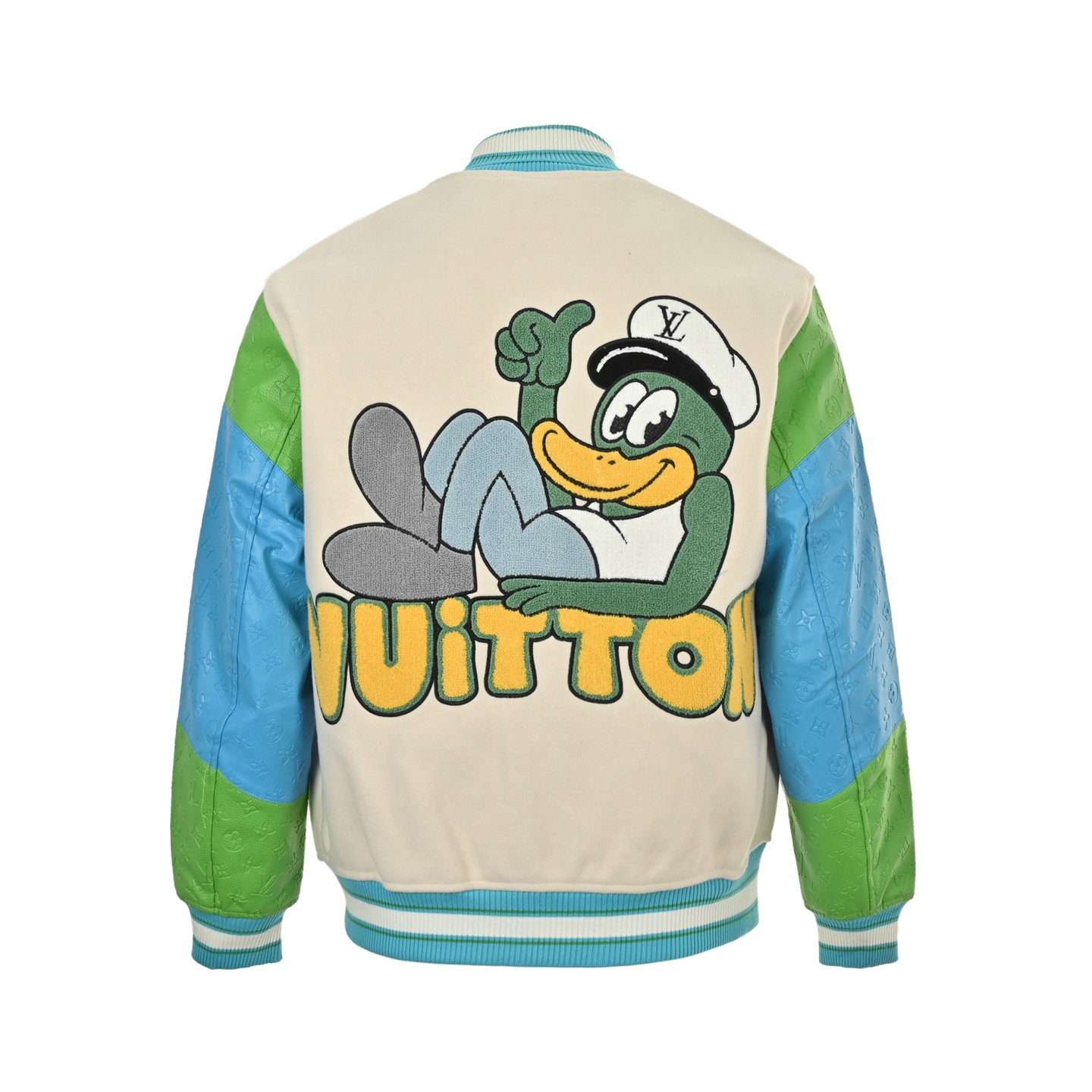 Louis Vuitton/路易威登 鸭子毛巾绣袖子老花压花棒球服外套-Chinese UA Cheap High Quatity Brand Clothes Bags handbags Sneakers wholesale wholesaler seller from China Factory suppliers Fashion Clothing Shoes best Quality Beautiful Price Louis Vuitton/路易威登 鸭子毛巾绣袖子老花压花棒球服外套