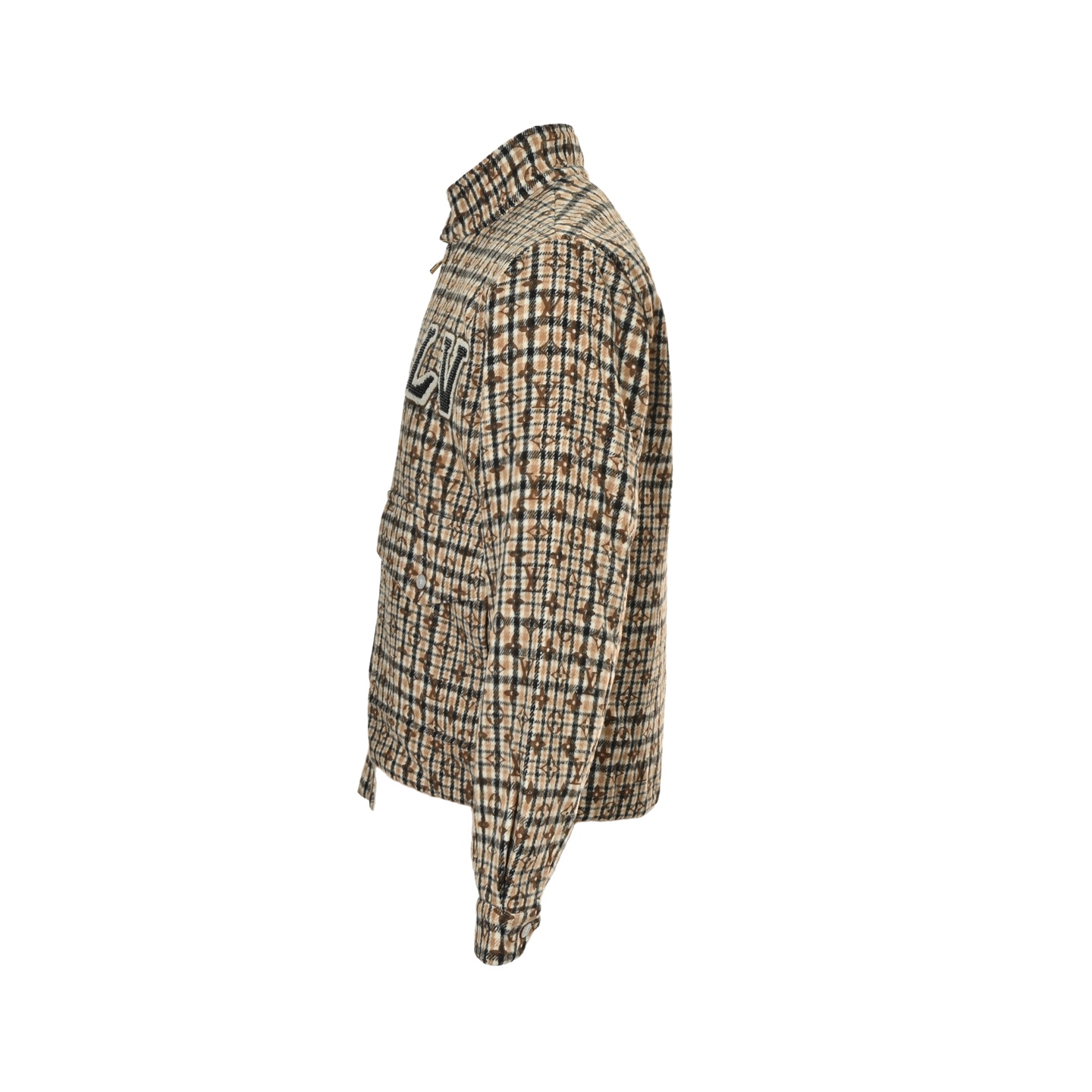 Louis Vuitton/路易威登 刺绣徽章满印老花格纹夹克外套