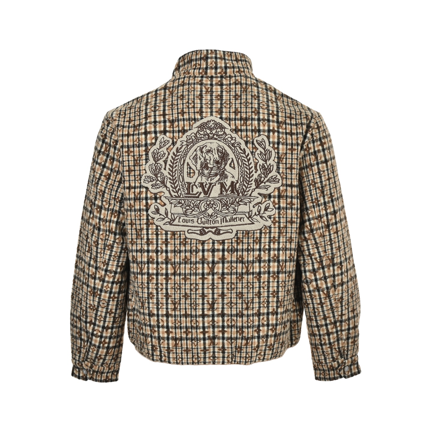 Louis Vuitton/路易威登 刺绣徽章满印老花格纹夹克外套