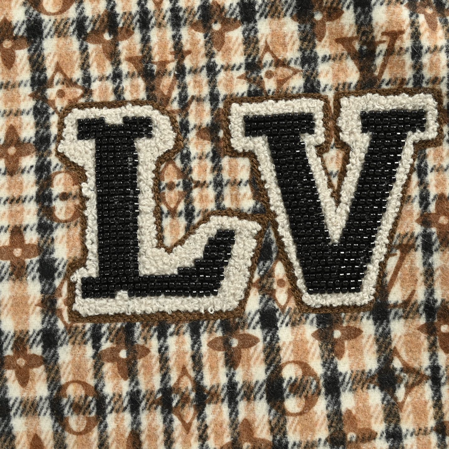 Louis Vuitton/路易威登 刺绣徽章满印老花格纹夹克外套