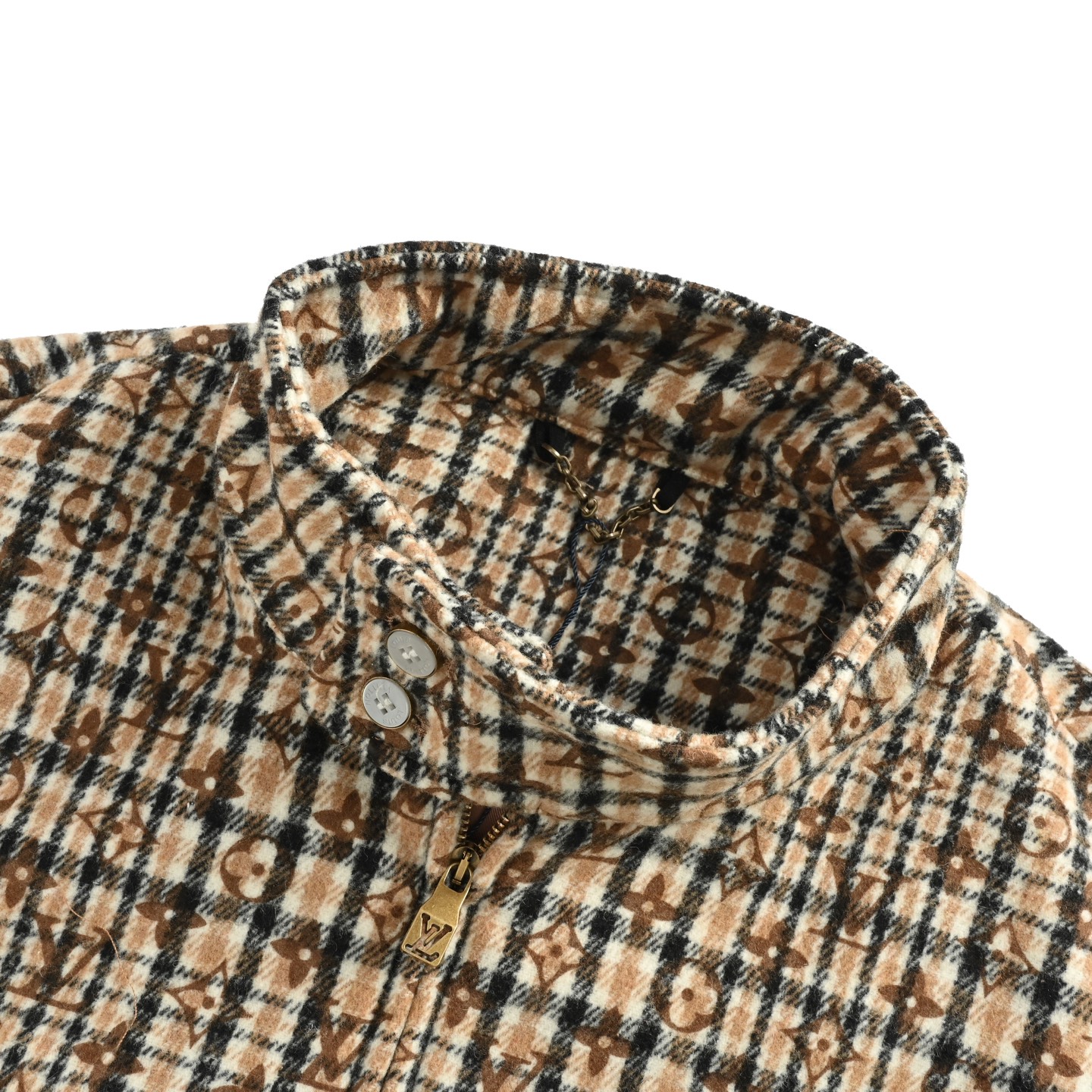 Louis Vuitton/路易威登 刺绣徽章满印老花格纹夹克外套