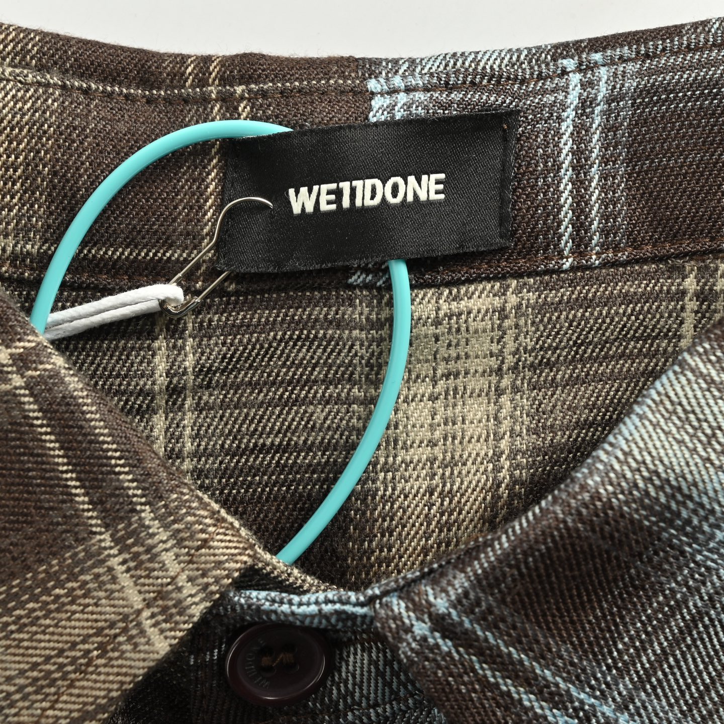 We11 Done 25Fw 字母刺绣拼接格子衬衫-Chinese UA Cheap High Quatity Brand Clothes Bags handbags Sneakers wholesale wholesaler seller from China Factory suppliers Fashion Clothing Shoes best Quality Beautiful Price We11 Done 25Fw 字母刺绣拼接格子衬衫