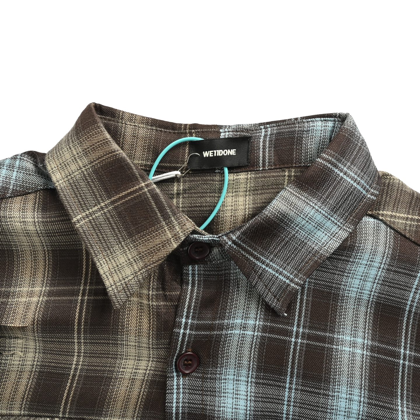 We11 Done 25Fw 字母刺绣拼接格子衬衫-Chinese UA Cheap High Quatity Brand Clothes Bags handbags Sneakers wholesale wholesaler seller from China Factory suppliers Fashion Clothing Shoes best Quality Beautiful Price We11 Done 25Fw 字母刺绣拼接格子衬衫