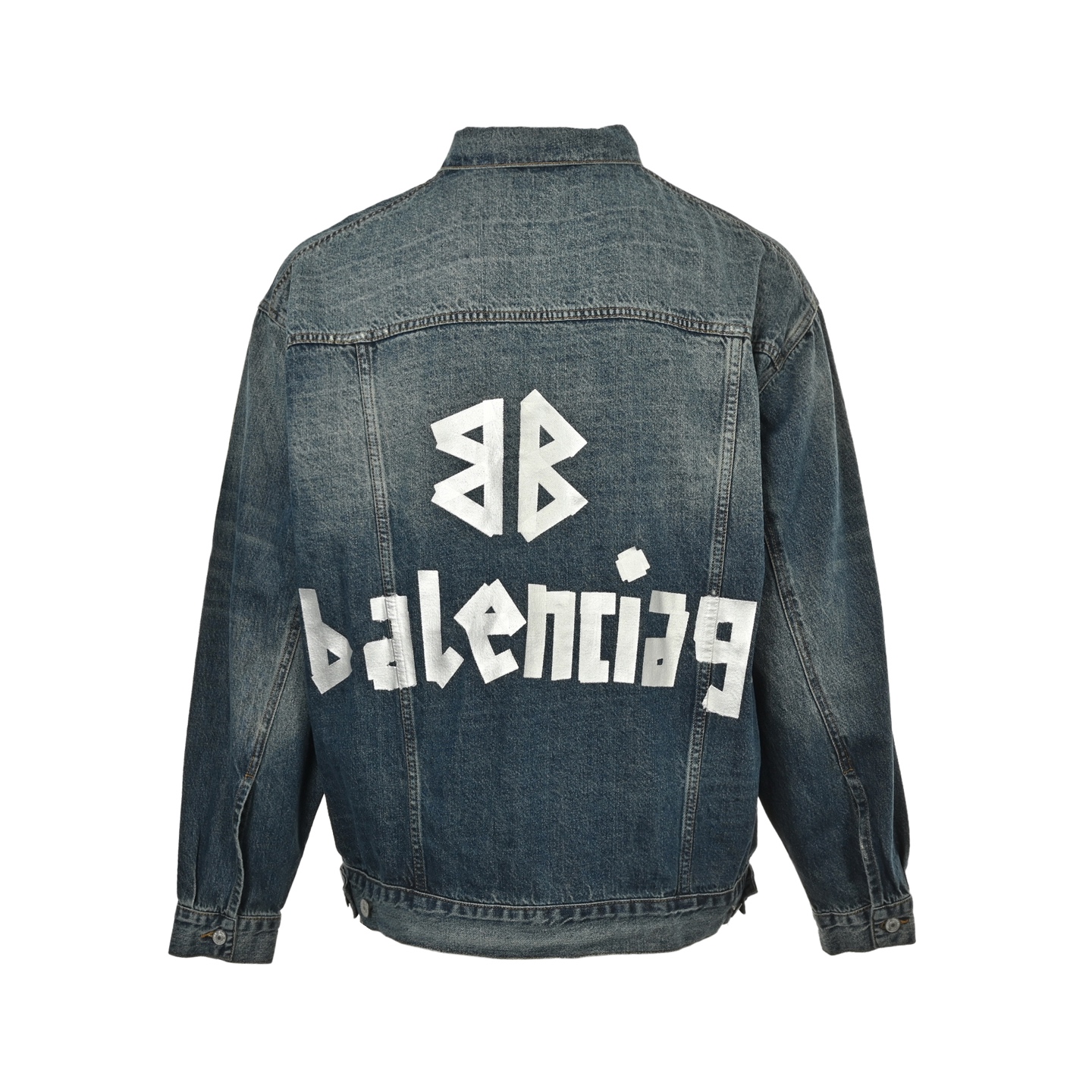 Balenciaga/巴黎世家 25Fw 银胶带印花蓝牛仔外套-Chinese UA Cheap High Quatity Brand Clothes Bags handbags Sneakers wholesale wholesaler seller from China Factory suppliers Fashion Clothing Shoes best Quality Beautiful Price Balenciaga/巴黎世家 25Fw 银胶带印花蓝牛仔外套