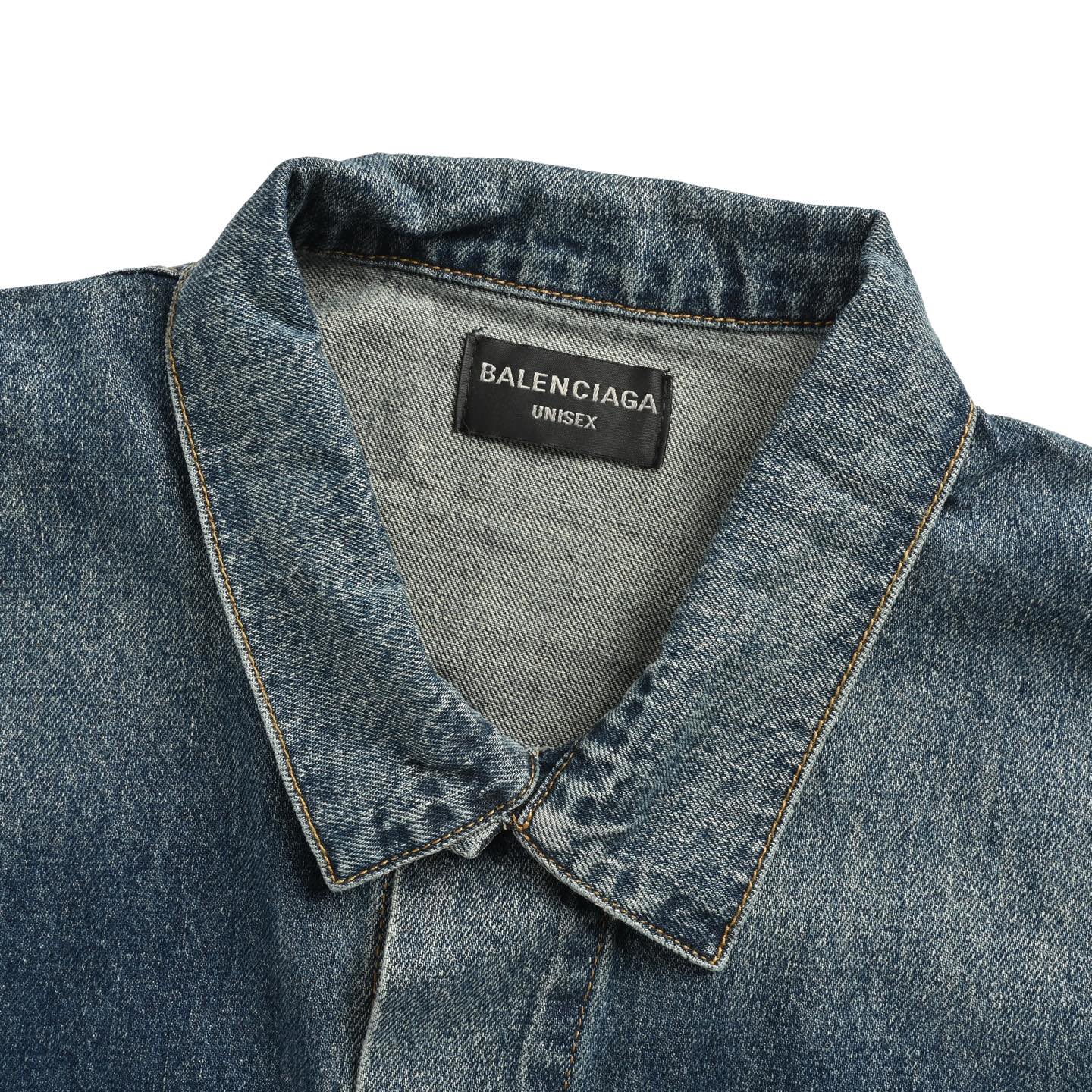 Balenciaga/巴黎世家 25Fw 银胶带印花蓝牛仔外套-Chinese UA Cheap High Quatity Brand Clothes Bags handbags Sneakers wholesale wholesaler seller from China Factory suppliers Fashion Clothing Shoes best Quality Beautiful Price Balenciaga/巴黎世家 25Fw 银胶带印花蓝牛仔外套