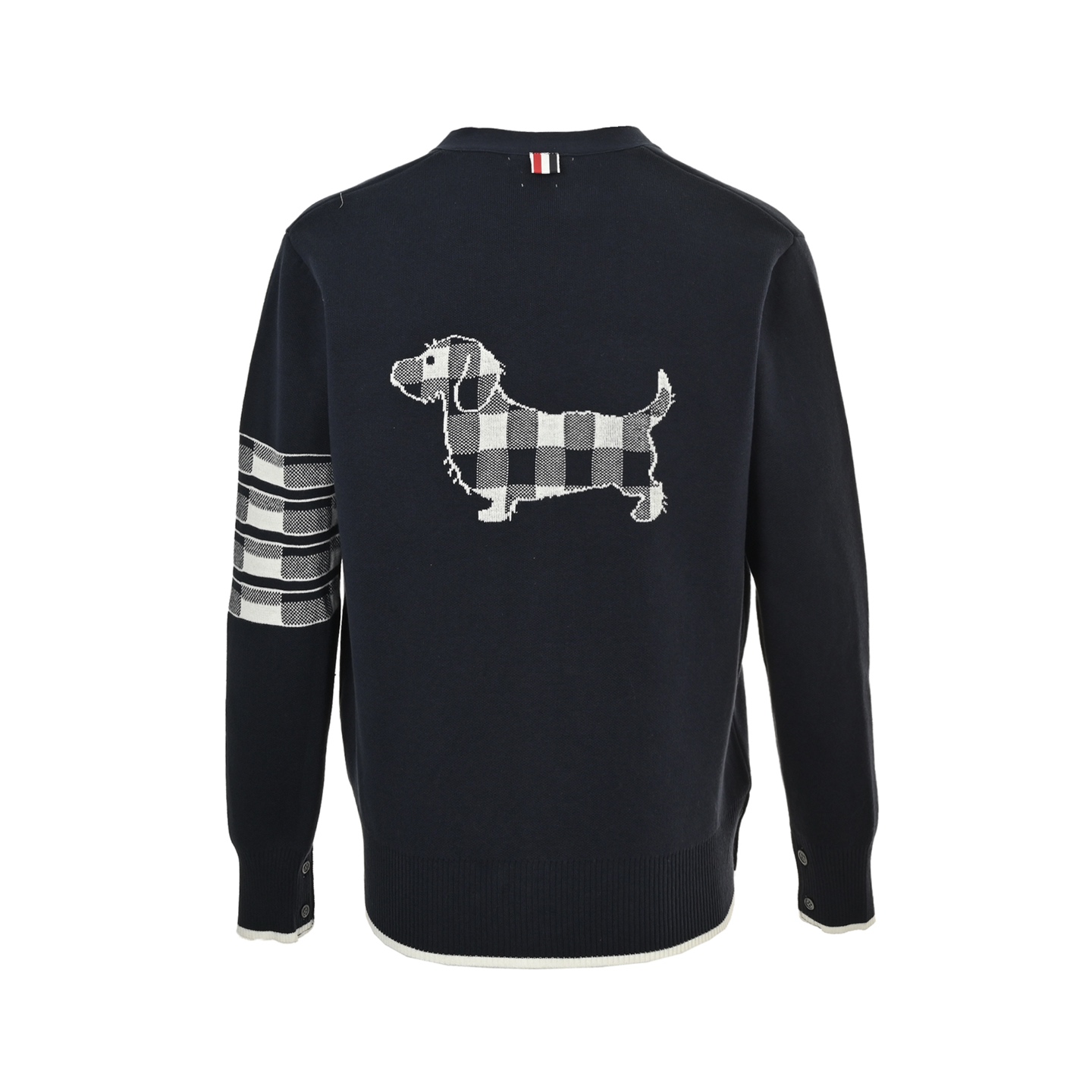 Thom Browne/汤姆布朗 25Fw 后背菱格小狗提花开衫毛衣-Chinese UA Cheap High Quatity Brand Clothes Bags handbags Sneakers wholesale wholesaler seller from China Factory suppliers Fashion Clothing Shoes best Quality Beautiful Price Thom Browne/汤姆布朗 25Fw 后背菱格小狗提花开衫毛衣