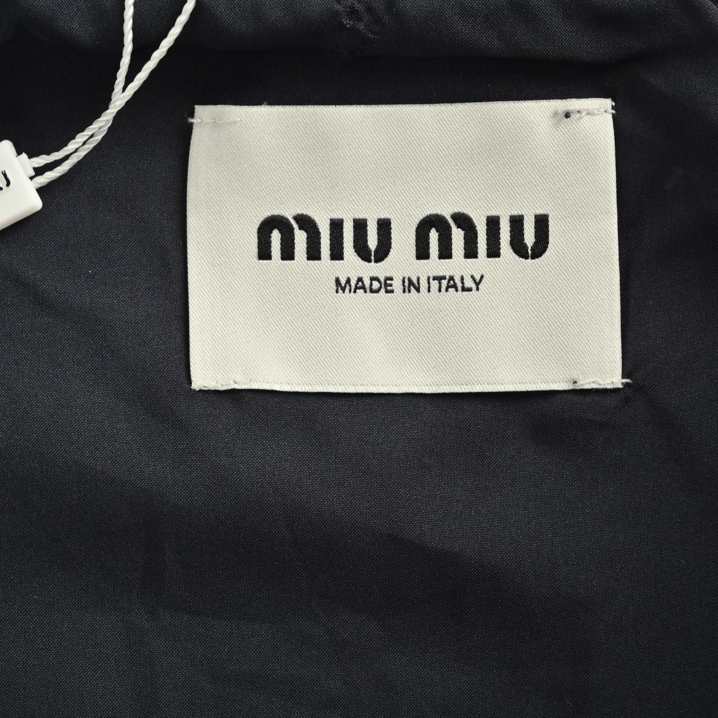 MiuMiu/缪缪 条纹领珠地棉字母拉链夹克外套 MiuMiu/缪缪 条纹领珠地棉字母拉链夹克外套