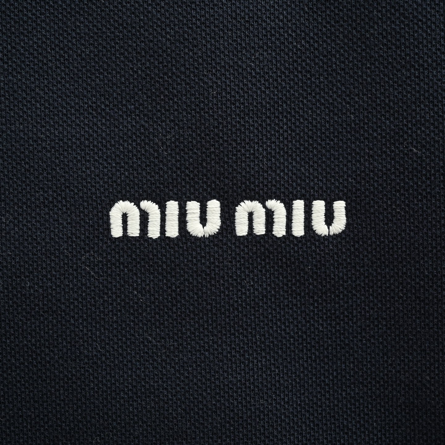 MiuMiu/缪缪 条纹领珠地棉字母拉链夹克外套 MiuMiu/缪缪 条纹领珠地棉字母拉链夹克外套