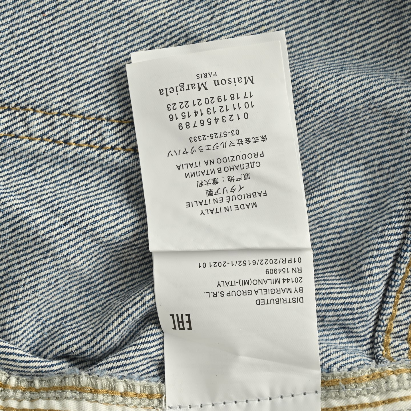 Maison Margiela/马吉拉 25Fw 冰蓝色牛仔裤-Chinese UA Cheap High Quatity Brand Clothes Bags handbags Sneakers wholesale wholesaler seller from China Factory suppliers Fashion Clothing Shoes best Quality Beautiful Price Maison Margiela/马吉拉 25Fw 冰蓝色牛仔裤