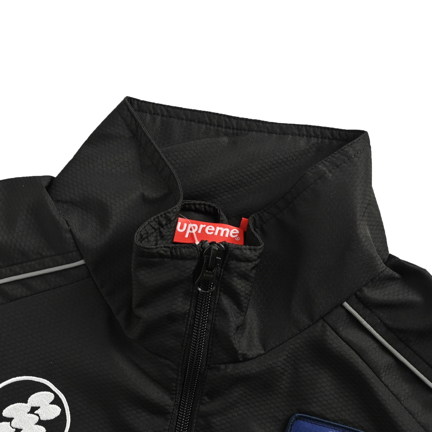 Supreme 25Fw 刺绣徽标半拉链反光条夹克外套