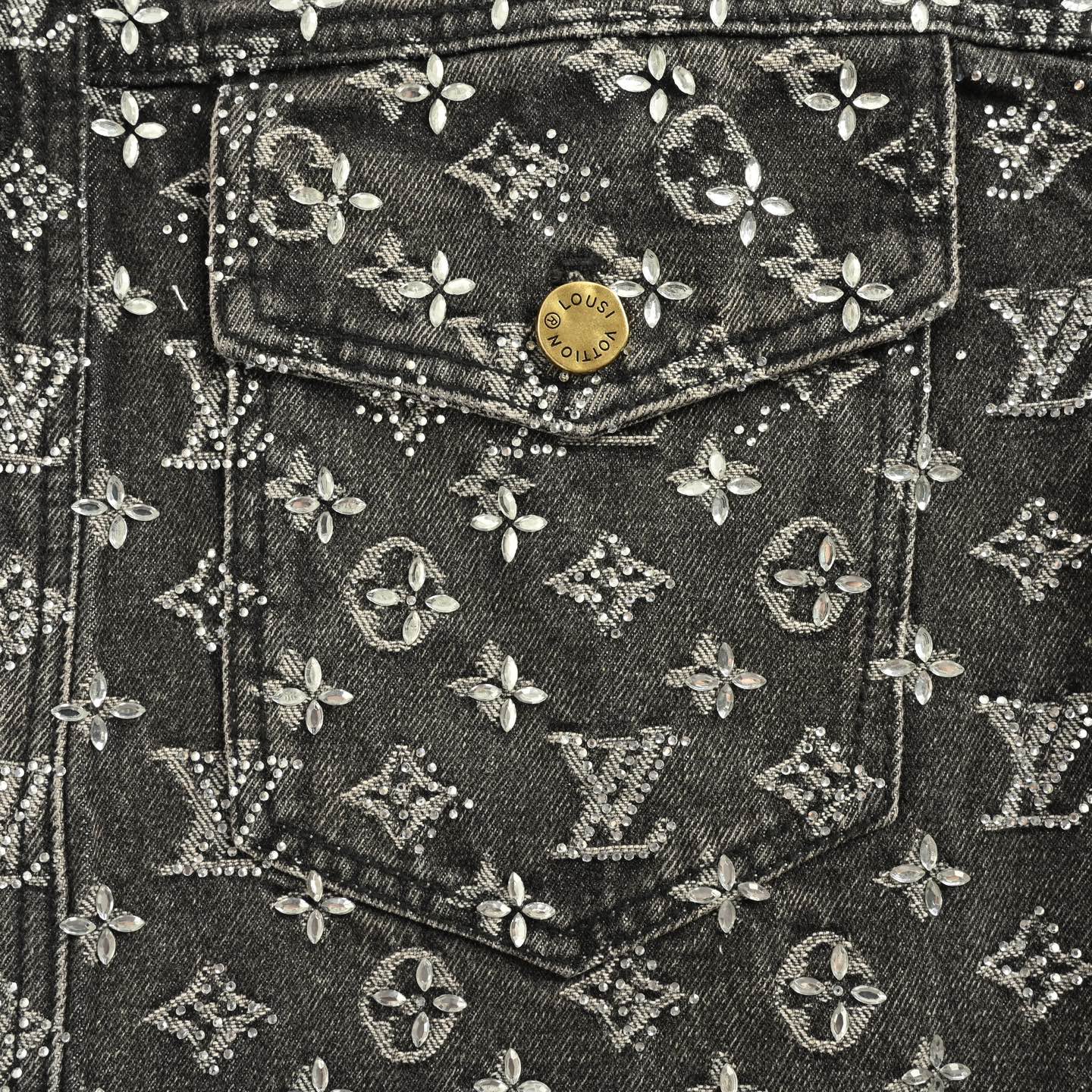 Louis Vuitton/路易威登 25Fw 老花满印烫钻牛仔外套-Chinese UA Cheap High Quatity Brand Clothes Bags handbags Sneakers wholesale wholesaler seller from China Factory suppliers Fashion Clothing Shoes best Quality Beautiful Price Louis Vuitton/路易威登 25Fw 老花满印烫钻牛仔外套