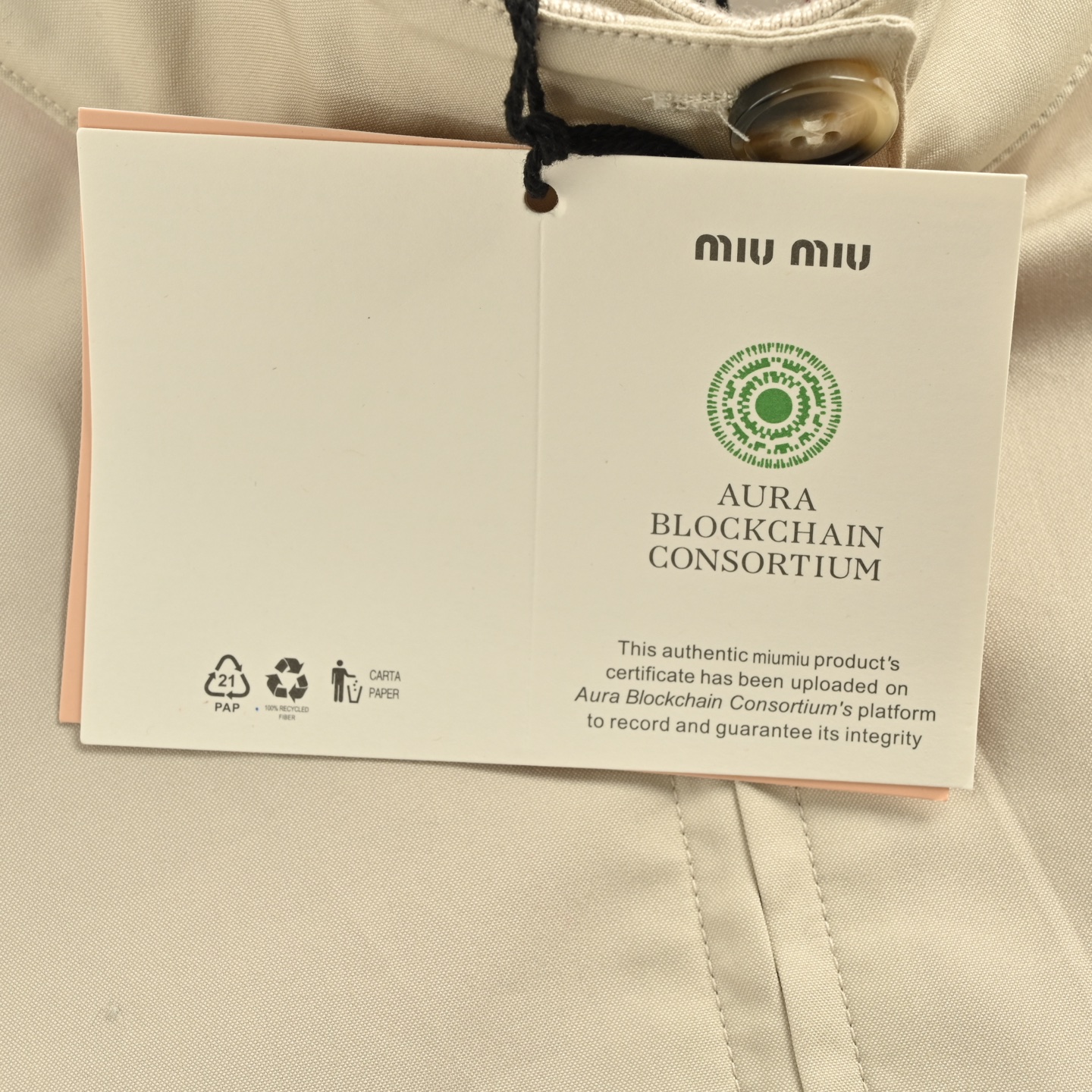 Miu Miu/缪缪 字母绣立领夹克外套